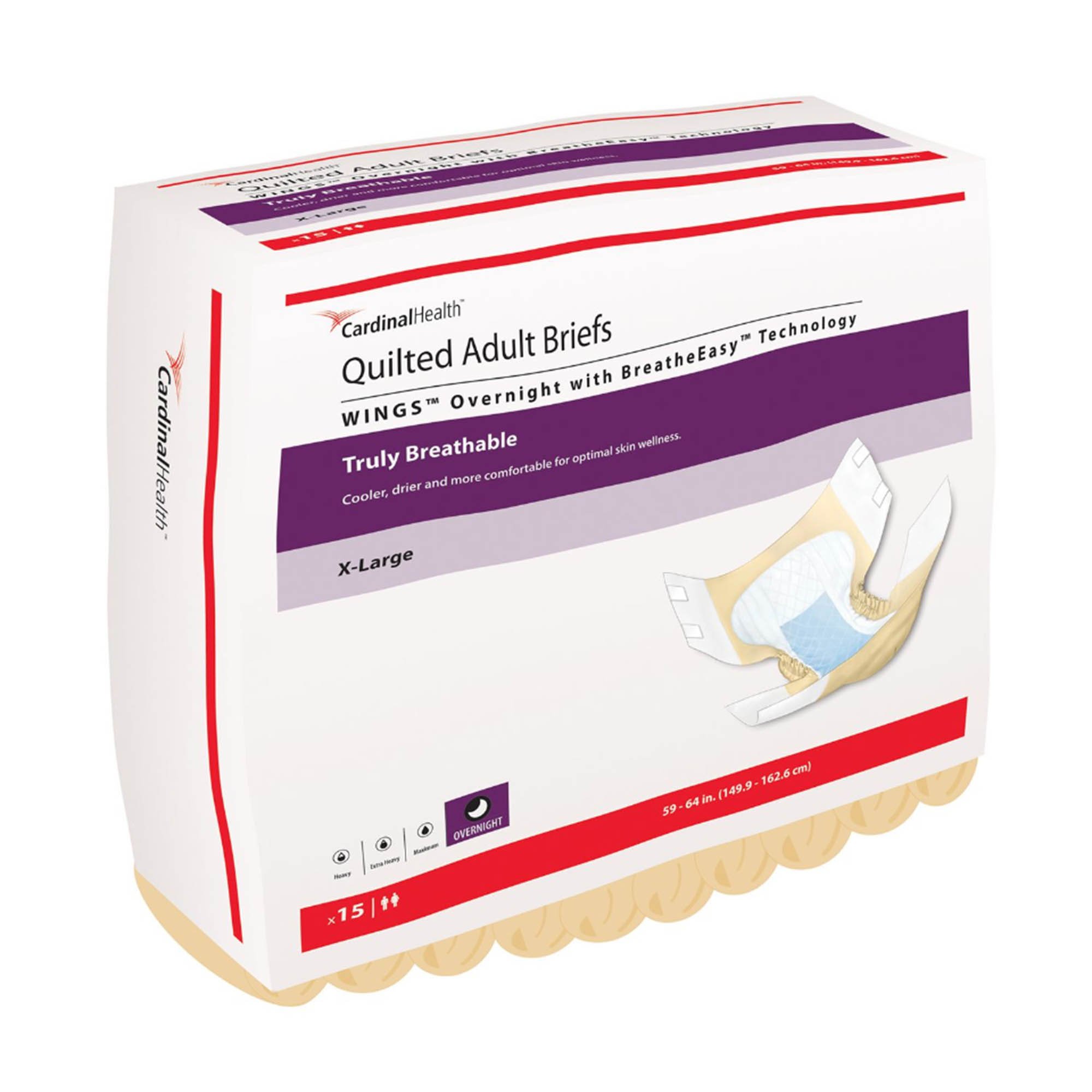 Wings™ Overnight Absorbency Incontinence Brief, Extra Large - Image 2
