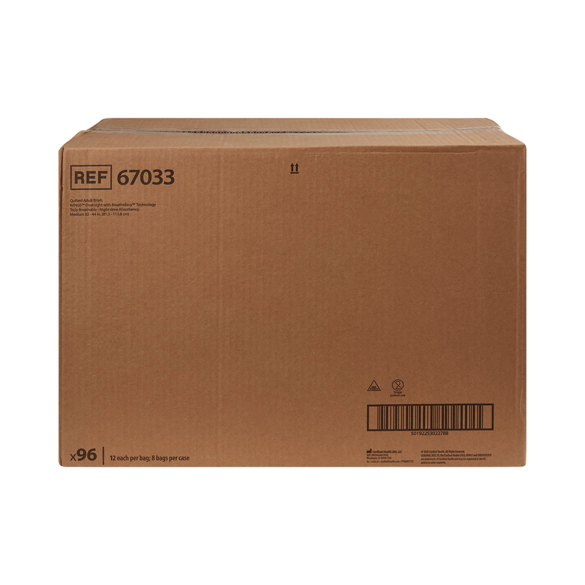 Wings™ Overnight Quilted Incontinence Brief, Medium - Image 5