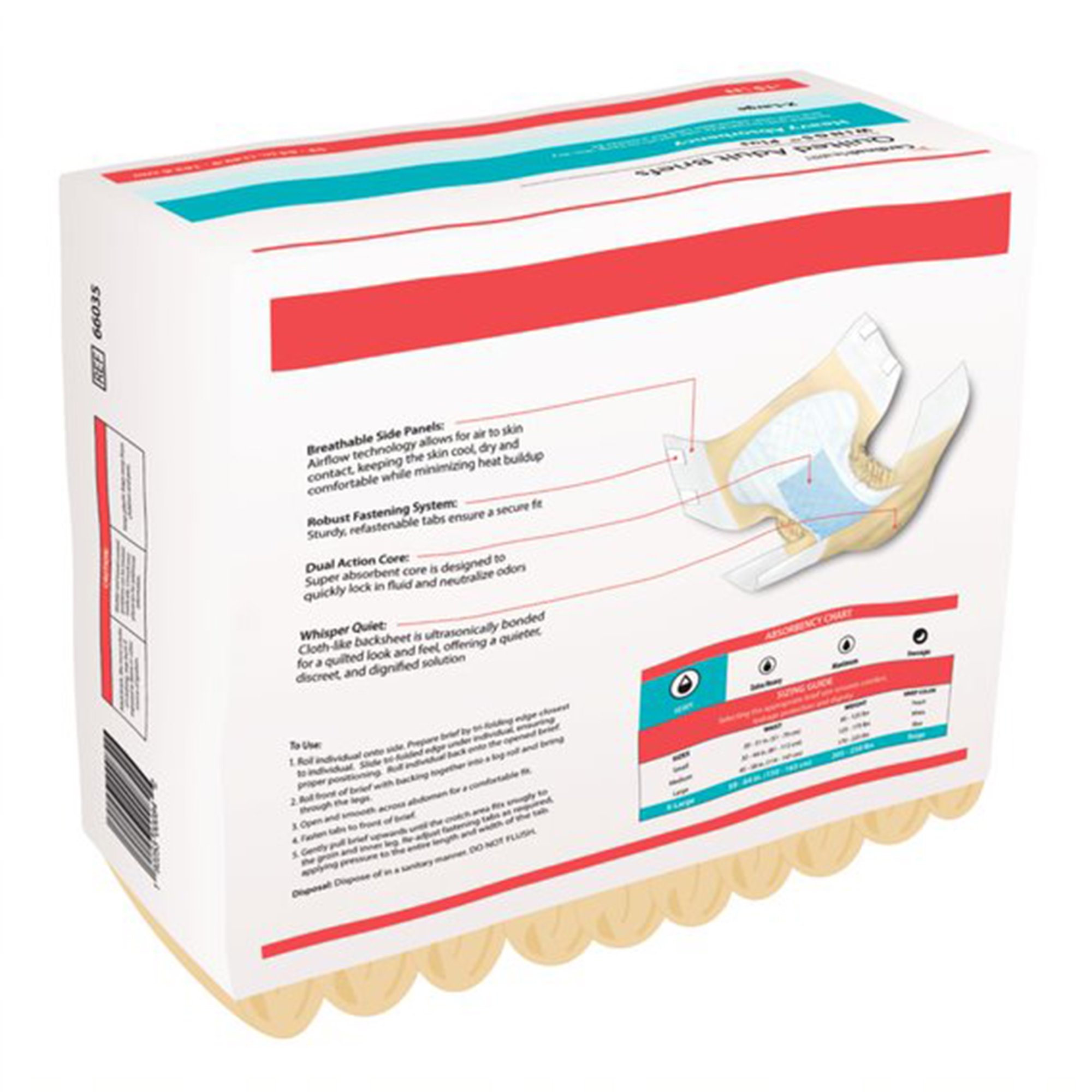 Wings™ Plus Quilted Heavy Absorbency Incontinence Brief, Extra Large - Image 3
