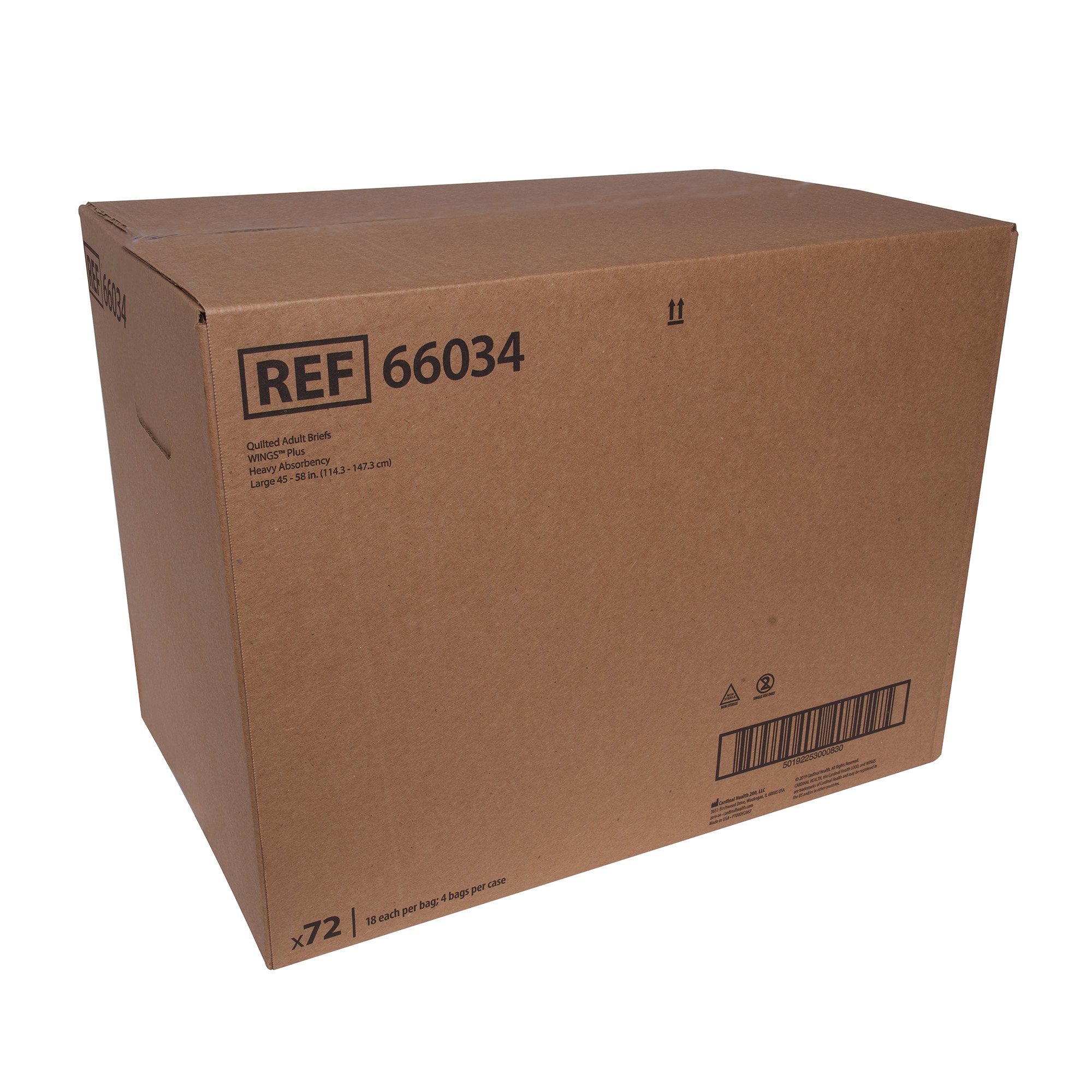 Wings™ Plus Quilted Heavy Absorbency Incontinence Brief, Large - Image 7