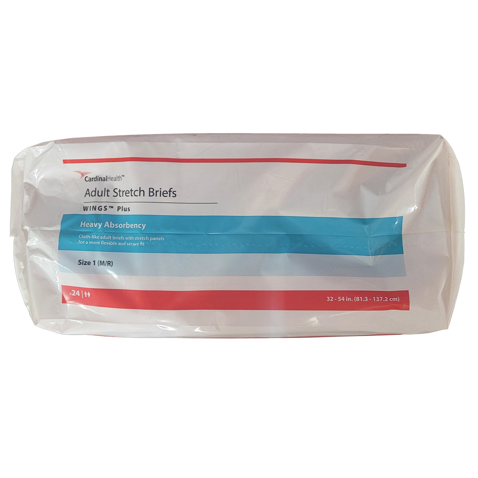 Wings™ Plus Quilted Stretch Heavy Absorbency Incontinence Briefs, Size 1 - Image 5