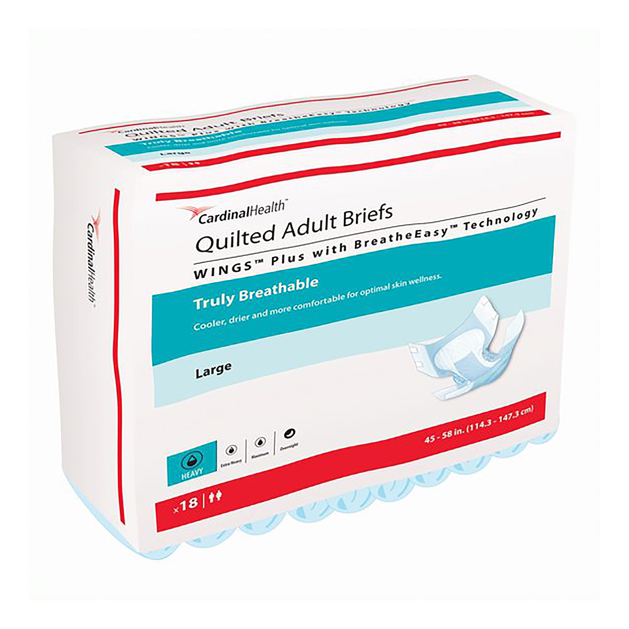 Wings™ Quilted Plus with BreatheEasy™ Technology Adult Briefs, X-Large - Image 3