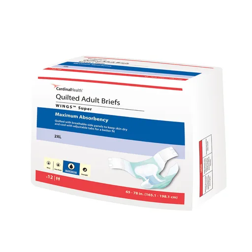 Wings™ Super Maximum Absorbency Incontinence Brief, 2X-Large