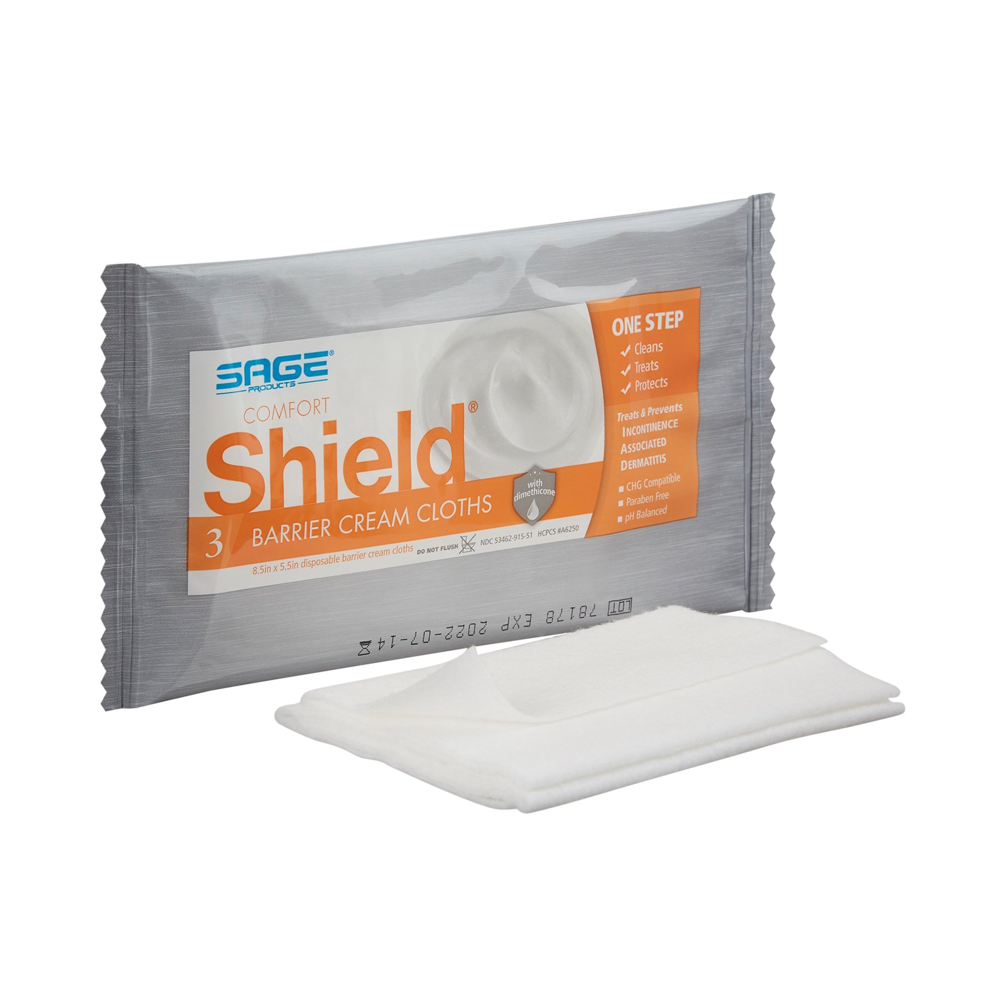 Comfort Shield® Incontinent Care Wipe, 5.5 x 8.5 Inch