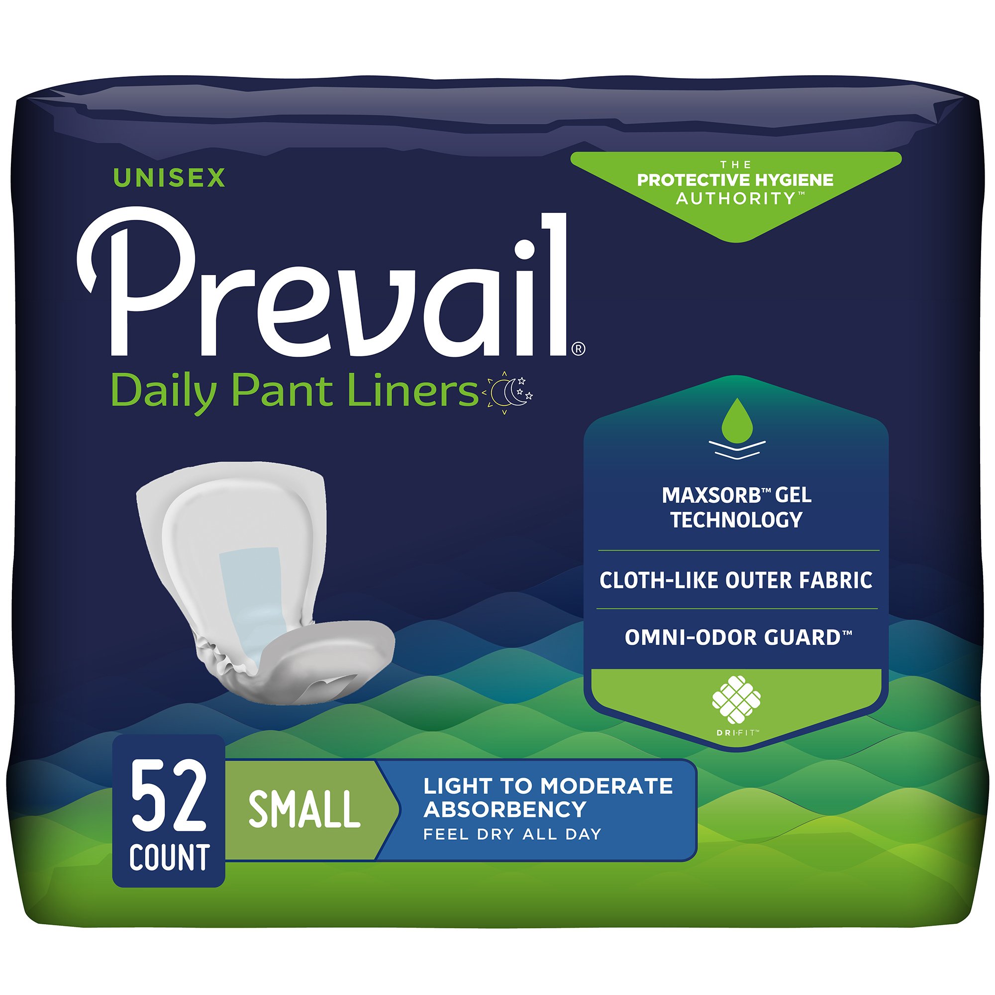 Prevail® Daily Pant Liners Light/Moderate Bladder Control Pad, 12.5-Inch Length