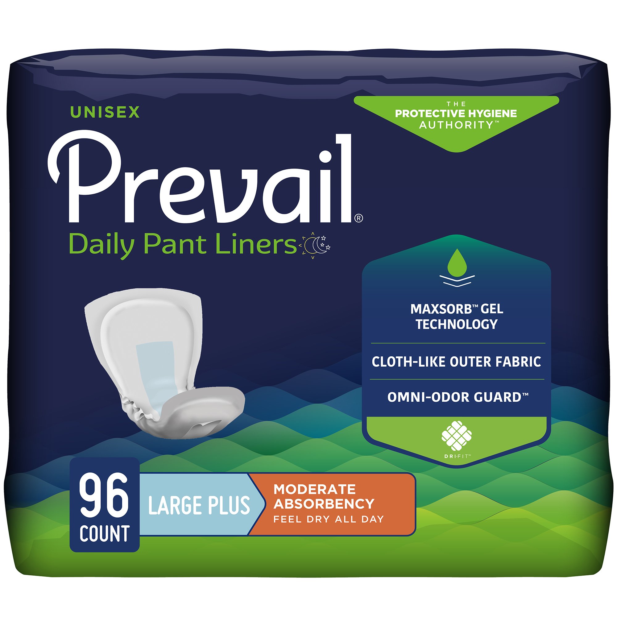 Prevail® Daily Pant Liners Moderate Absorbency Bladder Control Pad, 28 Inch - Image 2