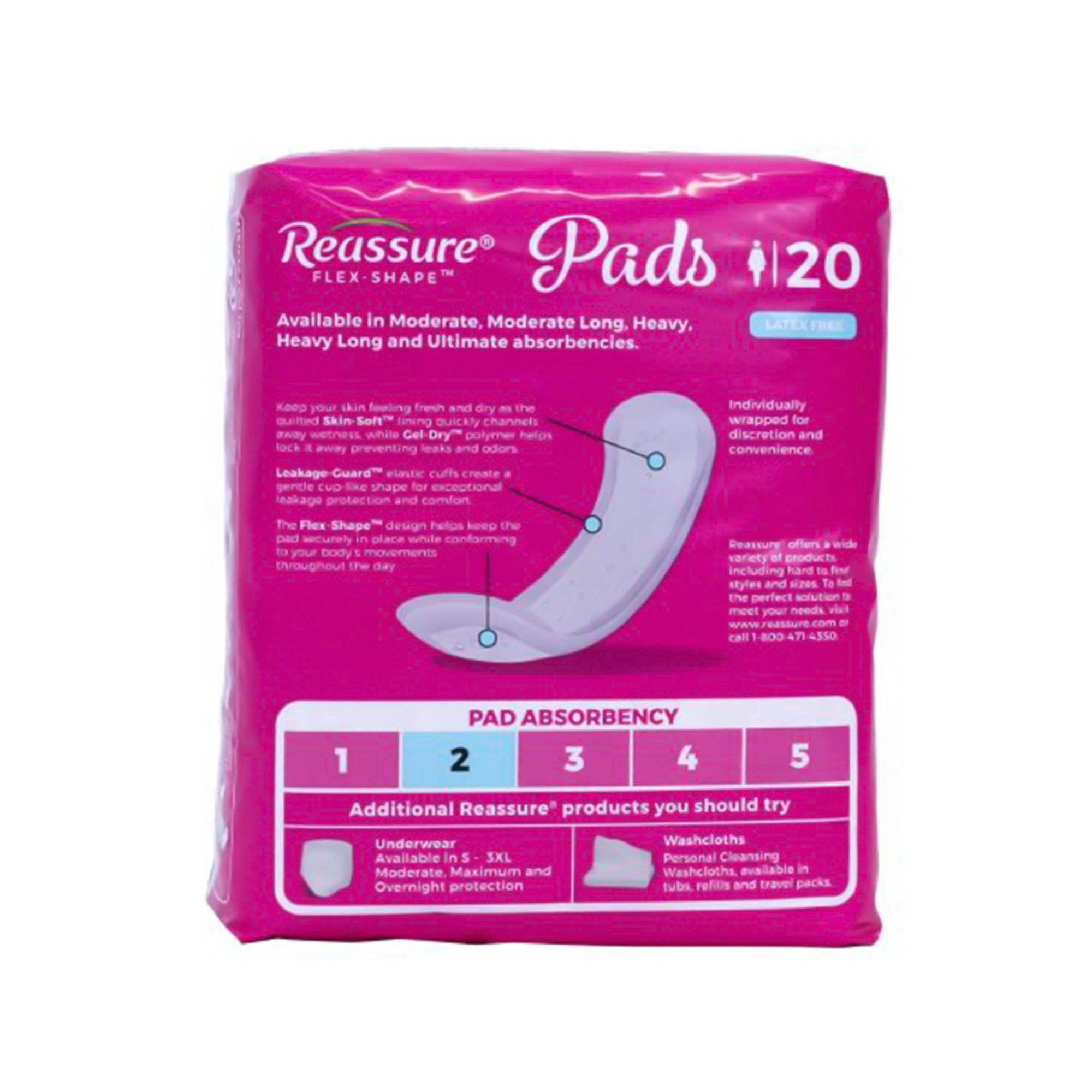 Reassure® Flex-Shape Pad™ Incontinence Liner - Image 6