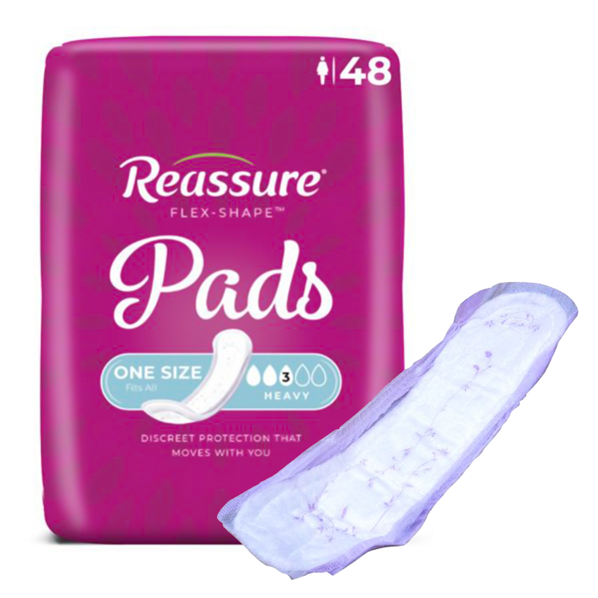 Reassure® Flex-Shape Pad™ Incontinence Liner