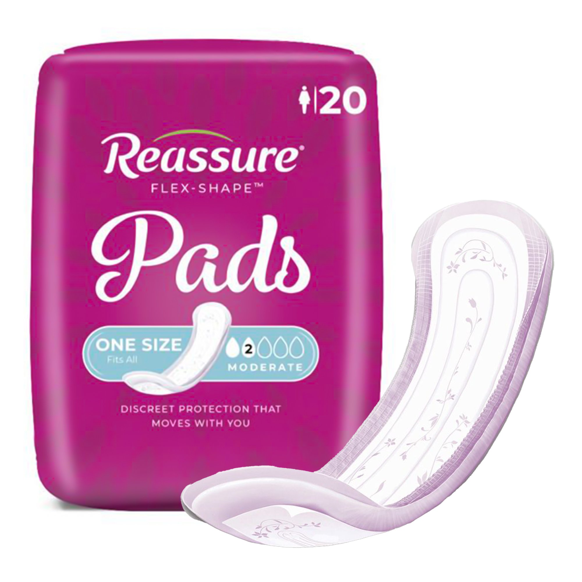 Reassure® Flex-Shape Pad™ Incontinence Liner