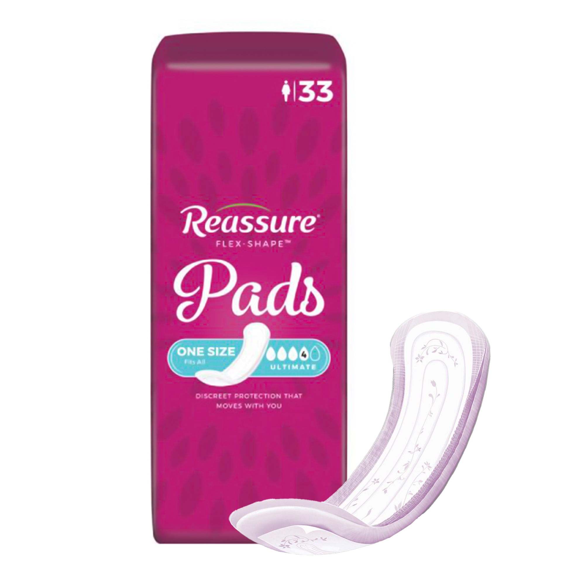 Reassure® Flex-Shape Pad™ Ultimate Incontinence Liner