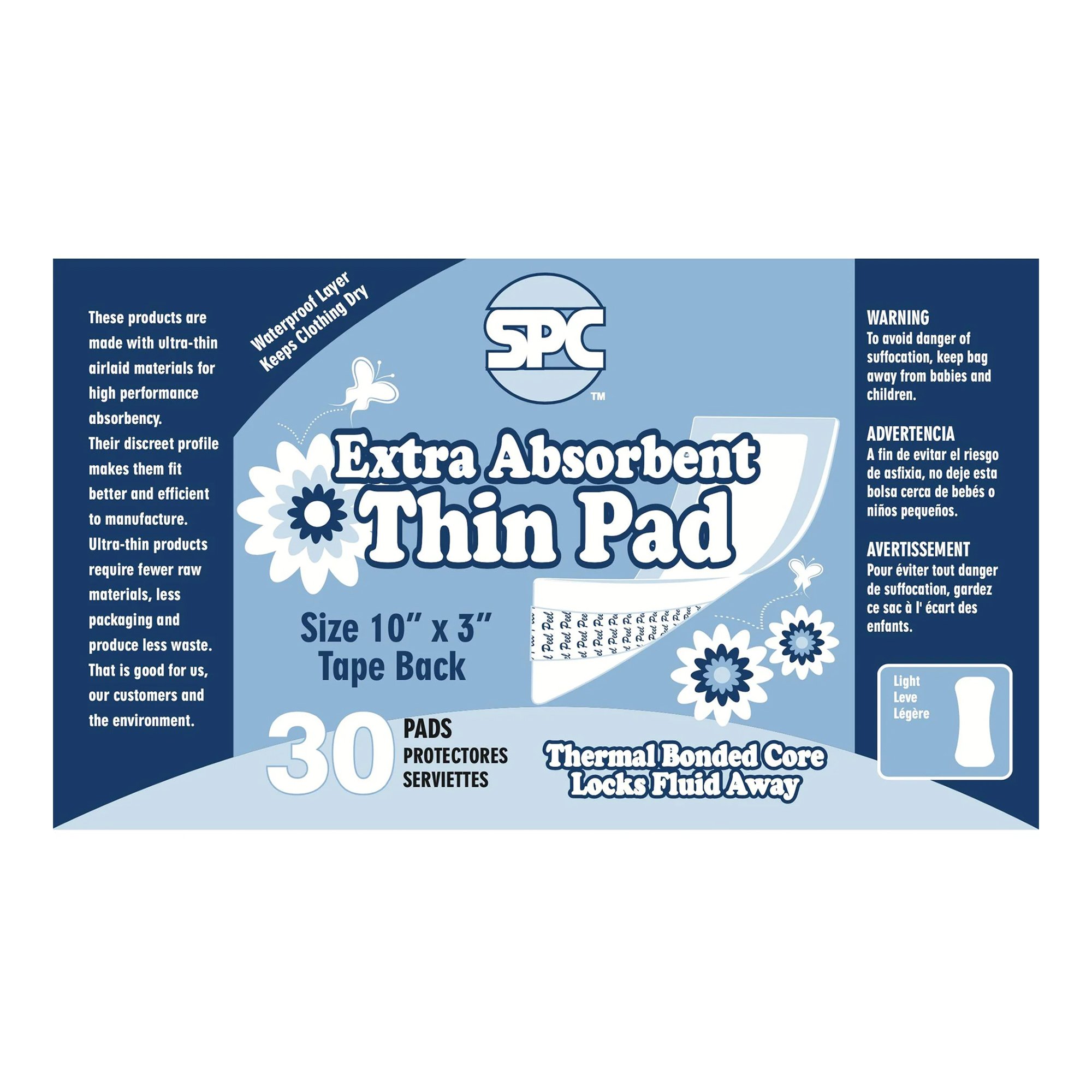 SPC Incontinence Liner, 12 Inch Length - Image 2