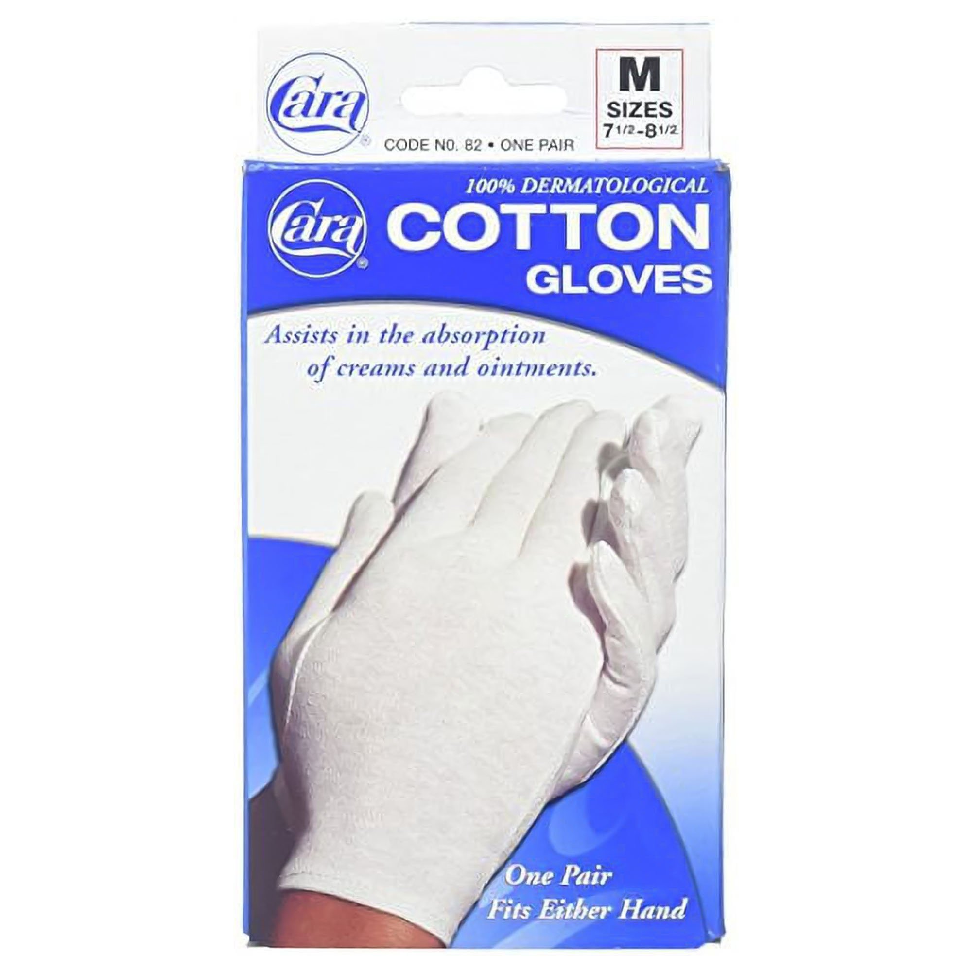 Cara® Cotton Gloves Aid in Infection Prevention & Absorption of Moisturizers, MD - Image 2