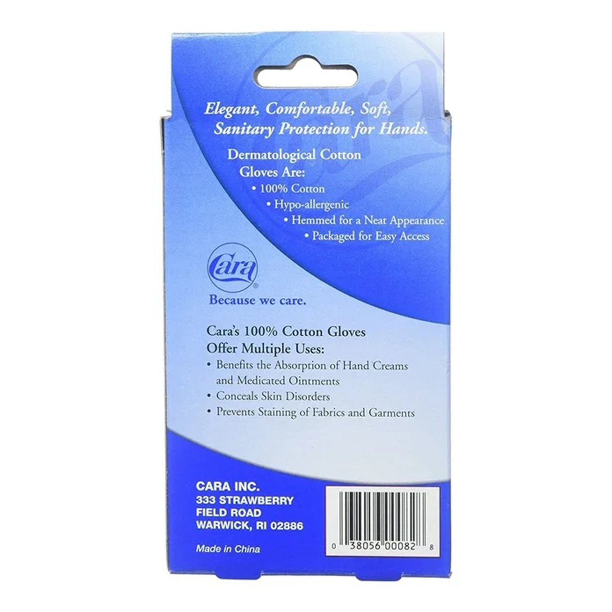 Cara® Cotton Gloves Aid in Infection Prevention & Absorption of Moisturizers, MD - Image 3
