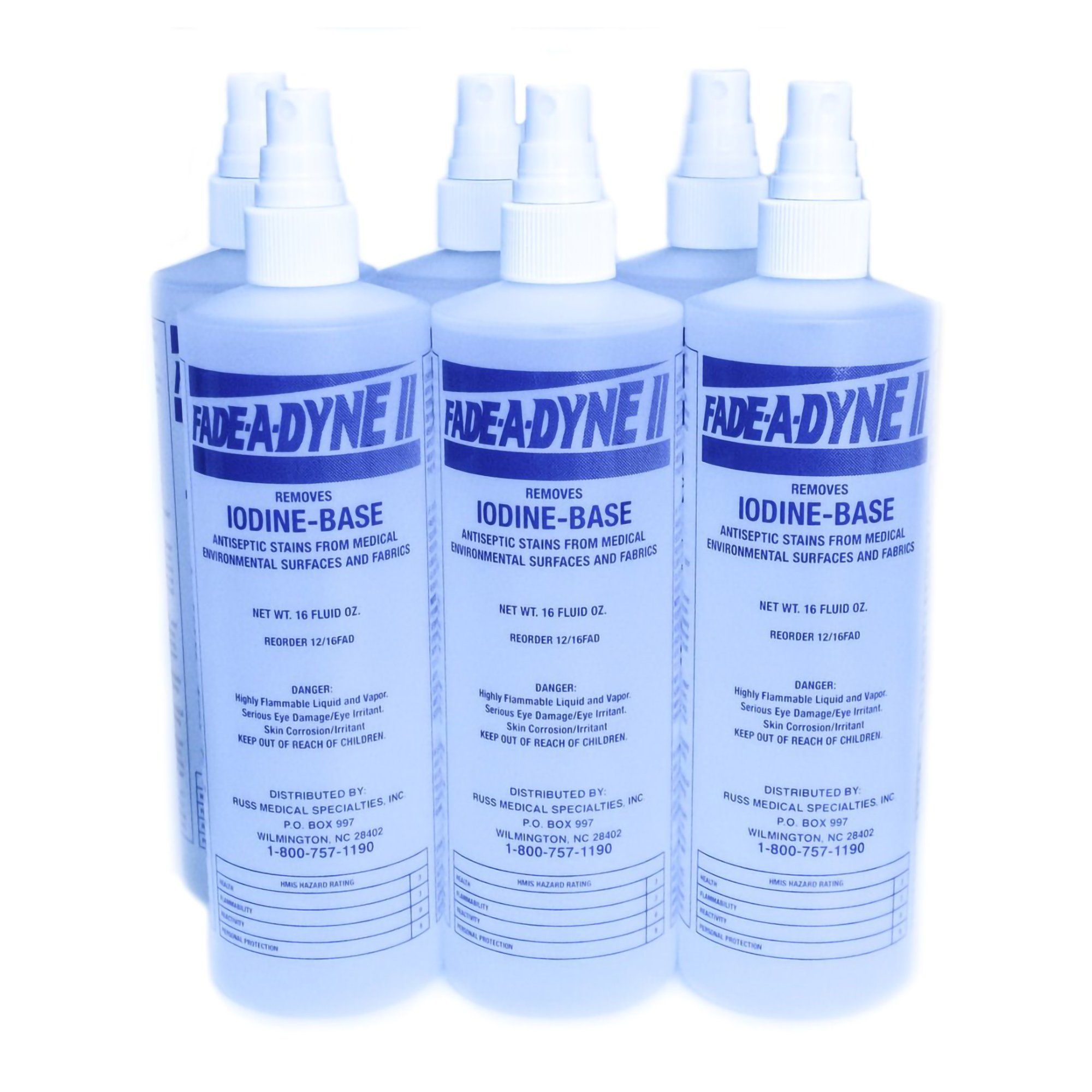 Fade-A-Dyne II® Iodine Stain Remover, 16 oz. - 6 Pack
