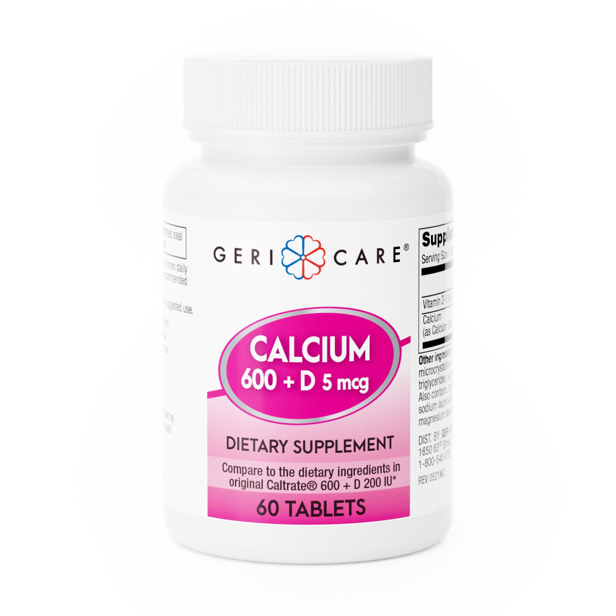 Geri-Care® Calcium 600 + D Dietary Supplement - Image 2