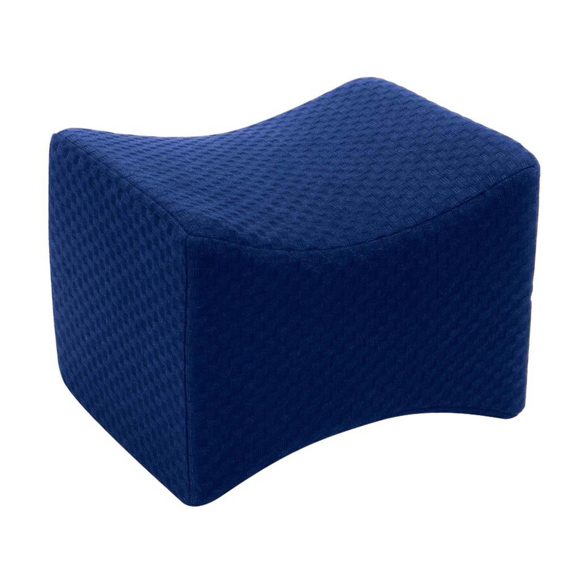 Carex Knee Pillow , Memory Foam, 10.5 x 7.75 x 8 Inch, Dark Blue