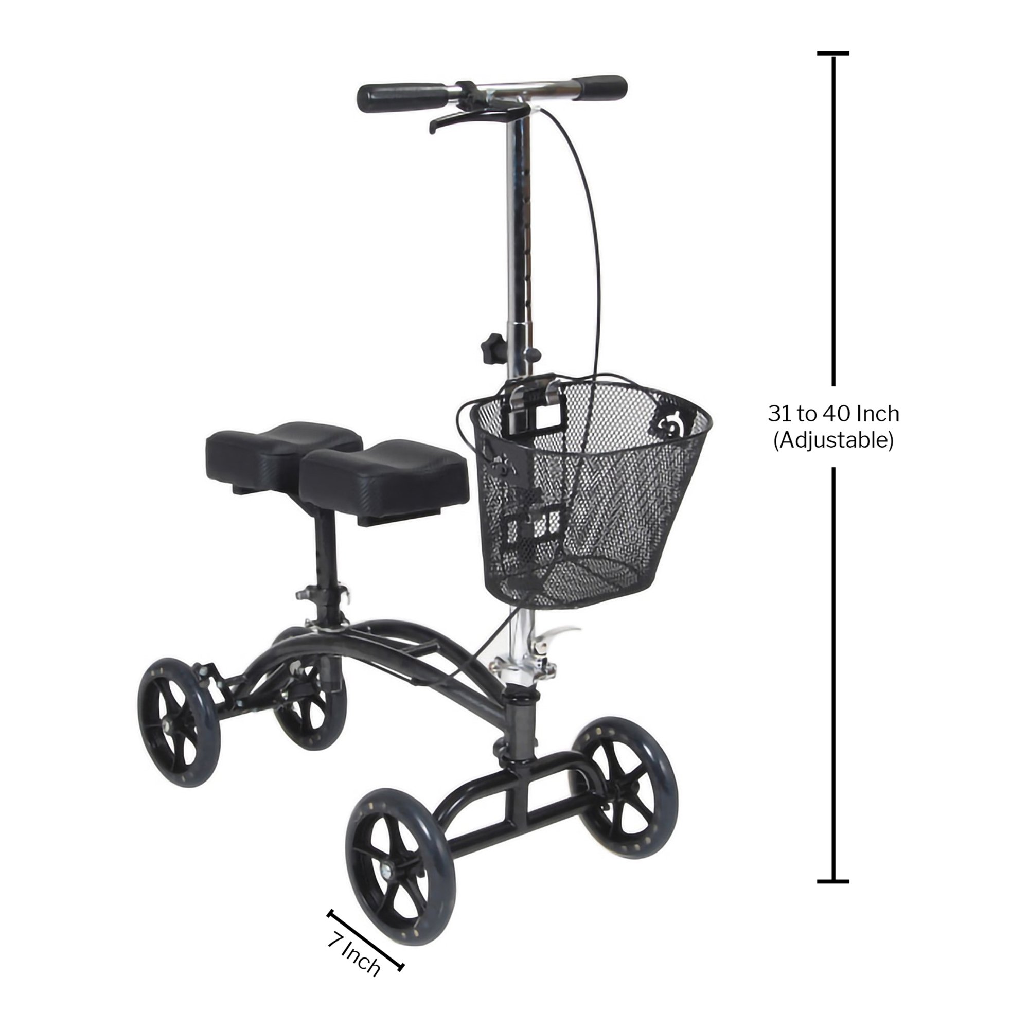 McKesson Steel Knee Walker, 31 - 40 Inch Height - Image 2
