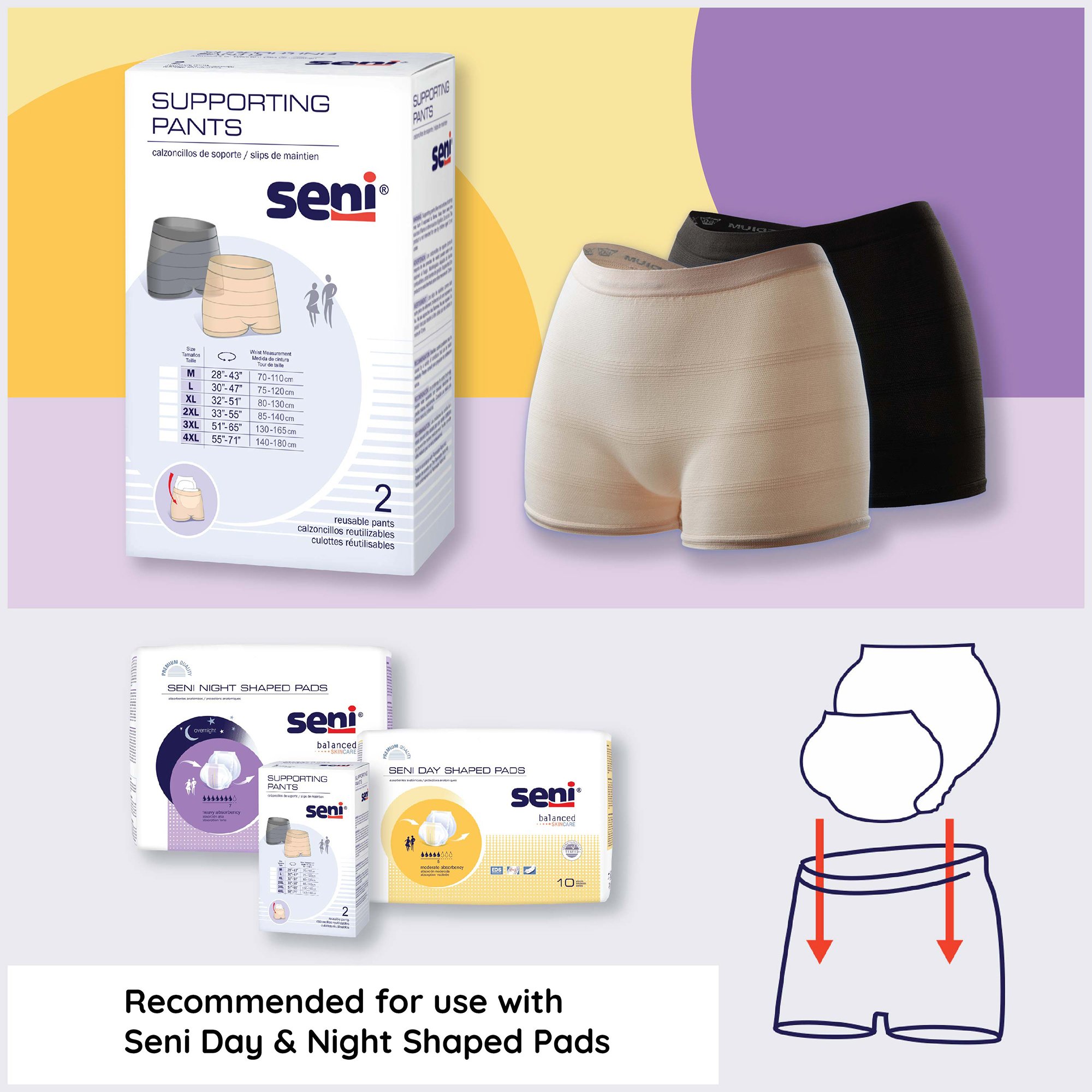 Seni® Pull On Boxer Style Knit Pant, Medium, Unisex - Image 6