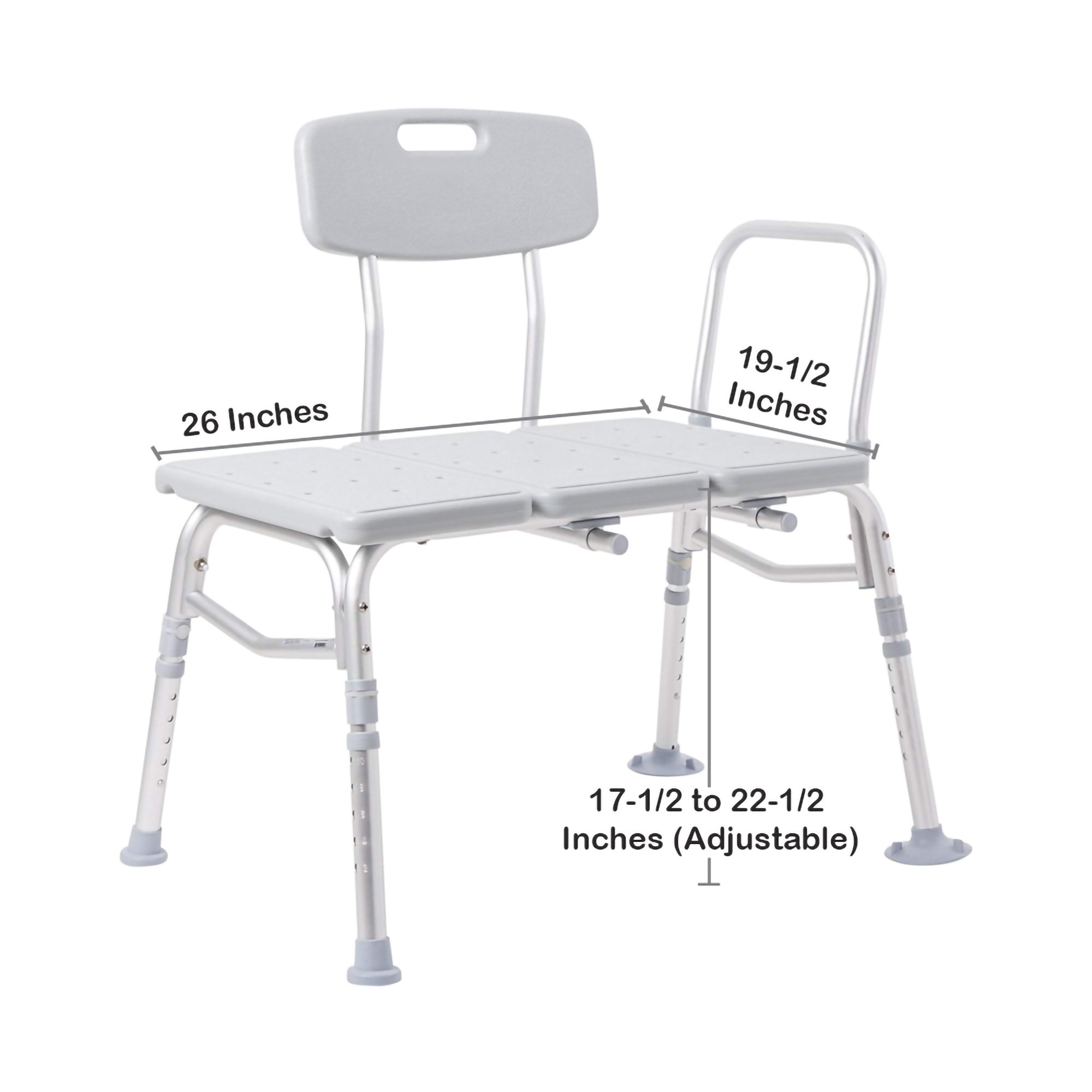 McKesson Aluminum Transfer Bench with Reversible Back - Image 4