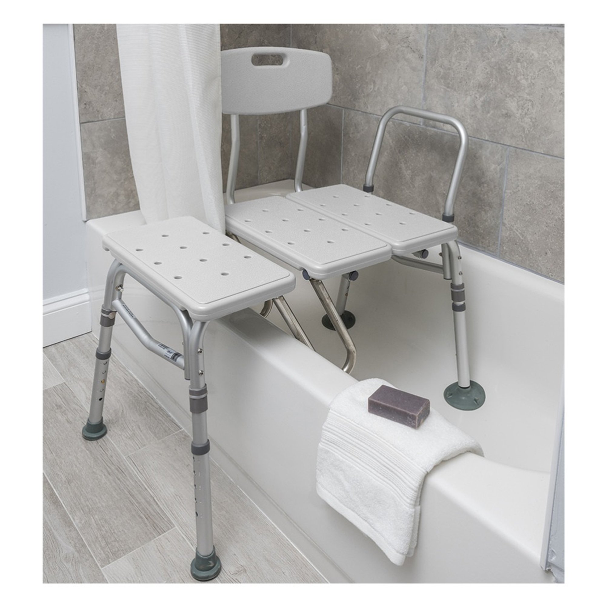 Splash Defense™ Knocked Down Bath Transfer Bench, 17½ - 22½ Seat Height - Image 6