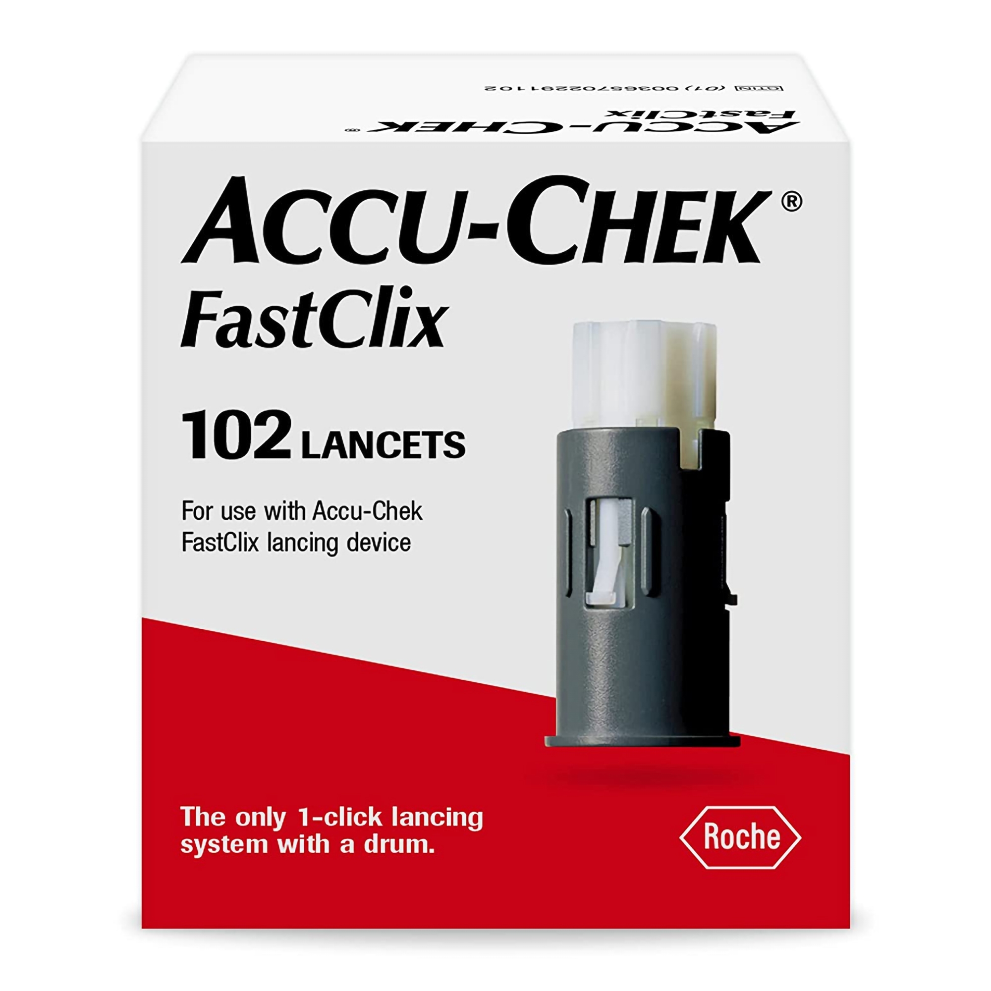 Accu-Chek FastClix Lancet, 30 Gauge, Preloaded Safety Drum, Track System - Image 2