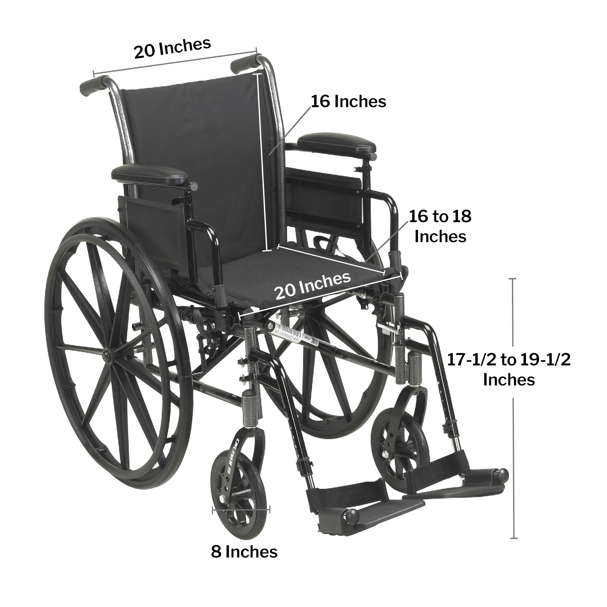 drive™ Cruiser III Lightweight Wheelchair, 20-Inch Seat Width - Image 5