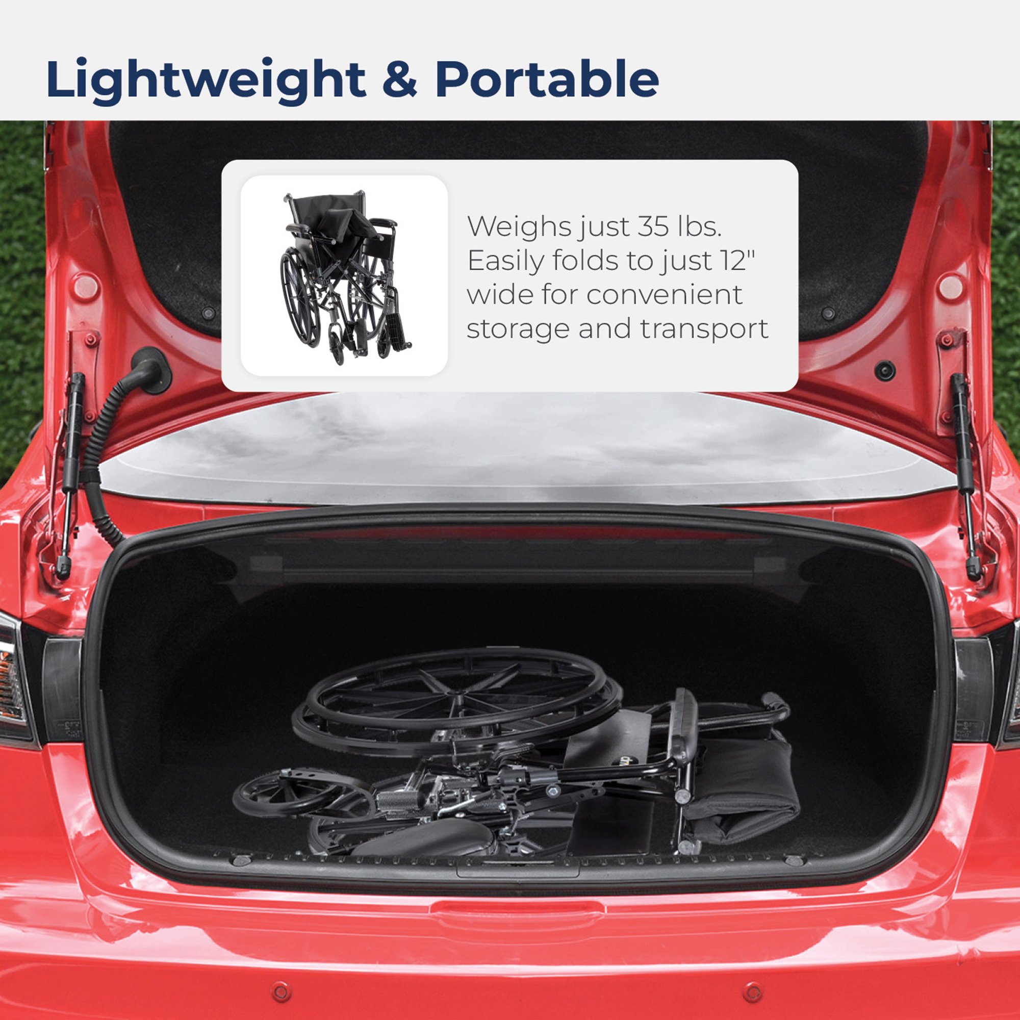 drive™ Cruiser III Lightweight Wheelchair, 20-Inch Seat Width - Image 3