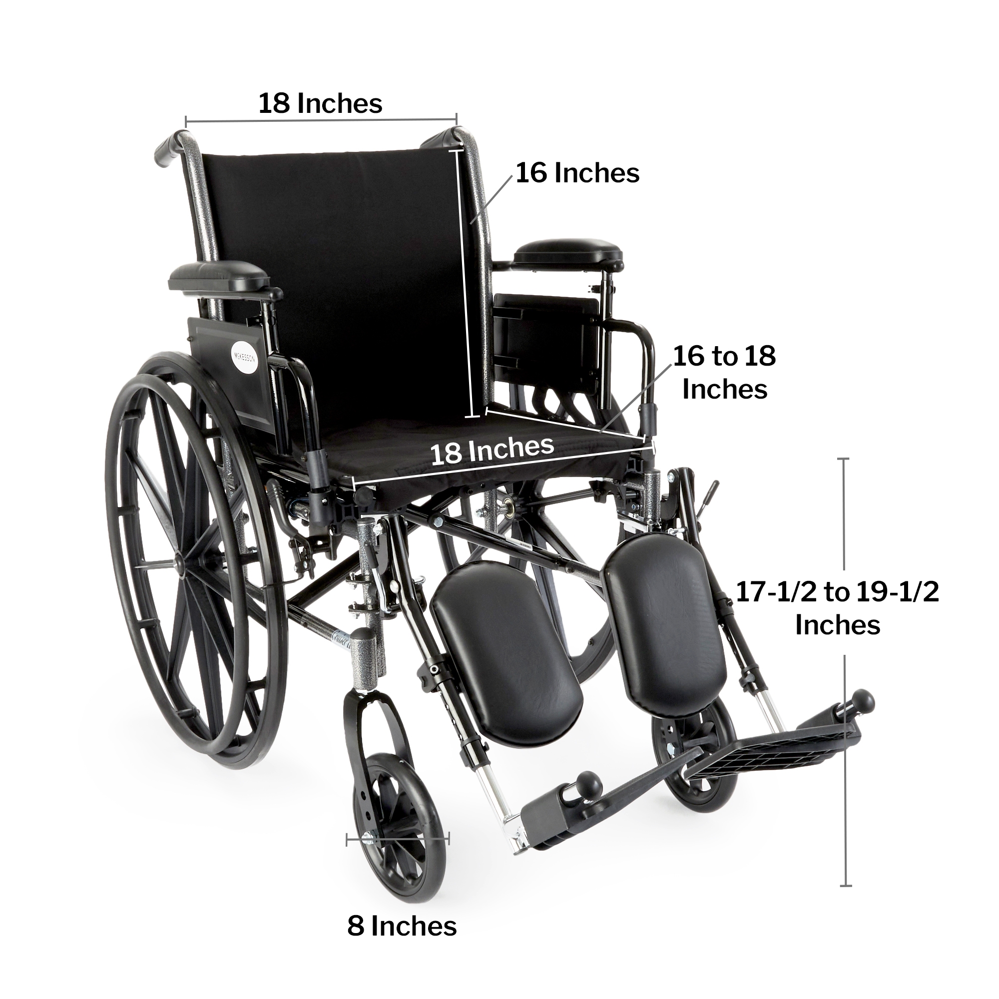 drive™ Cruiser III Manual Wheelchair, 18 Inch Seat Width - Image 2