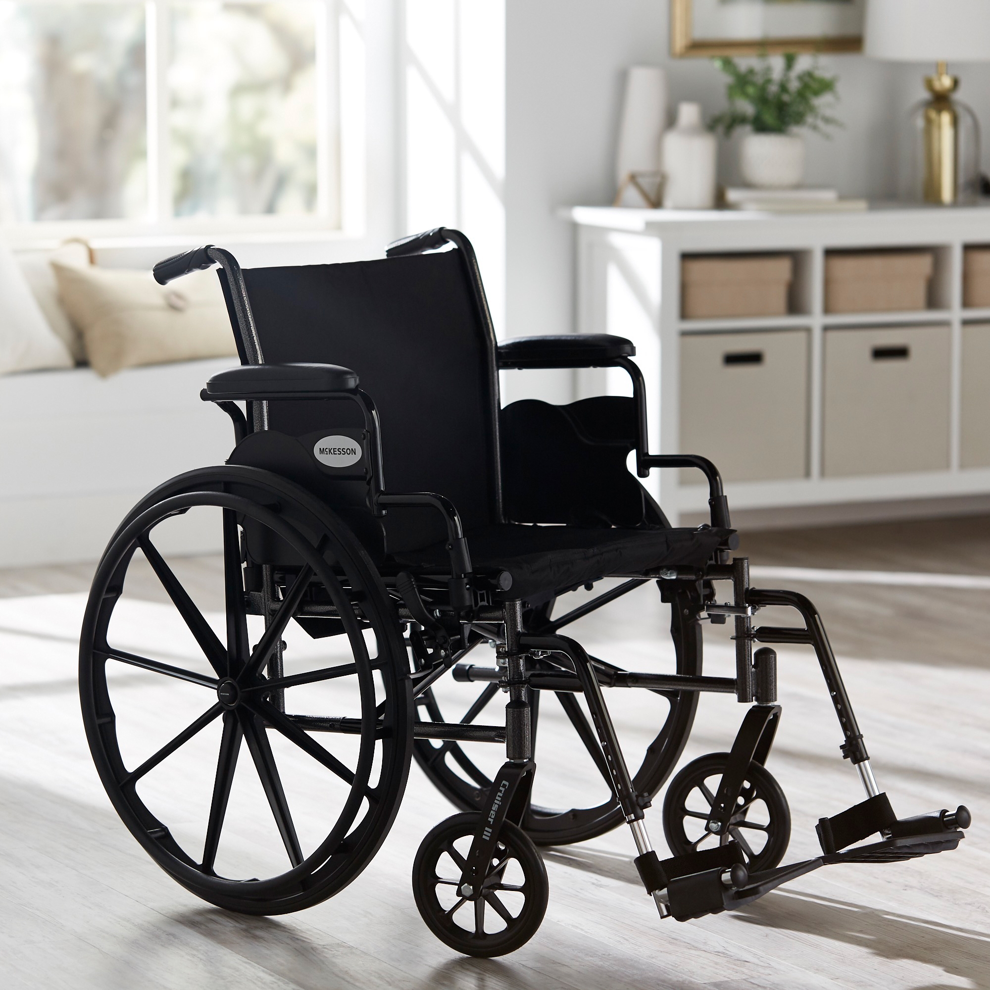 McKesson Lightweight Wheelchair, 20-Inch Seat Width - Image 5
