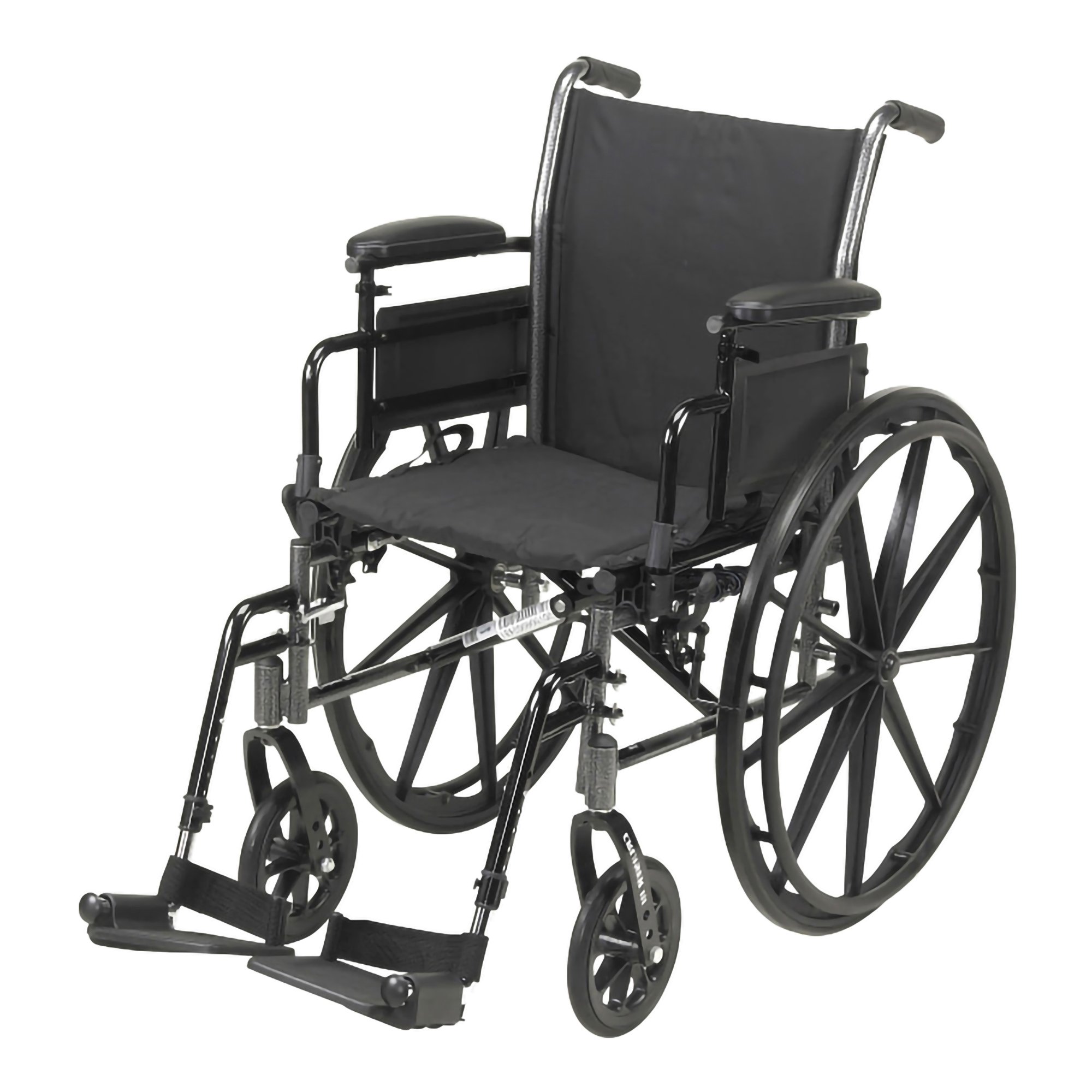 McKesson Manual Lightweight Wheelchair, 18 Inch Seat Width - Image 2
