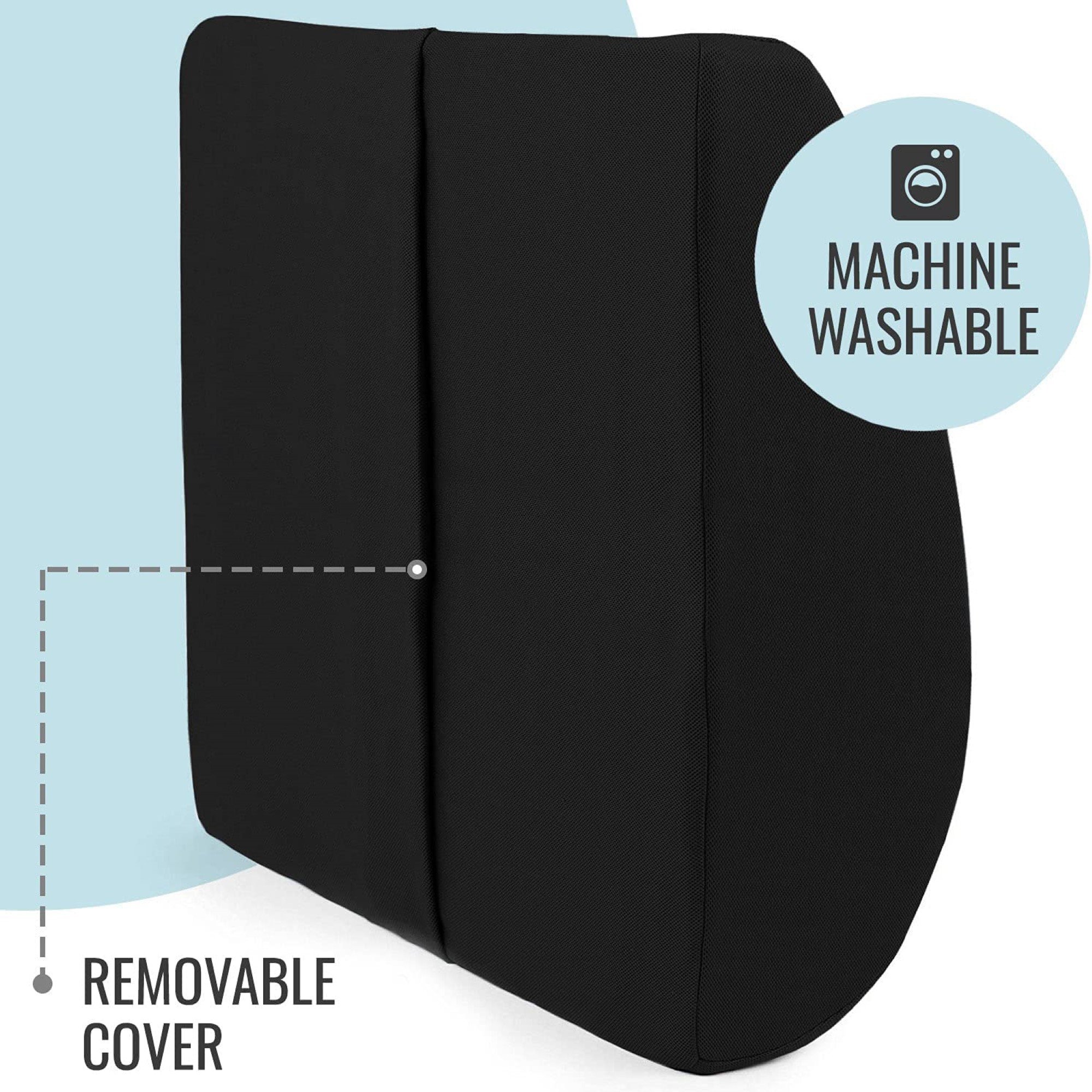 DMI® Lumbar Seat Cushion, Black, 14 x 13 x 3 in. - Image 10