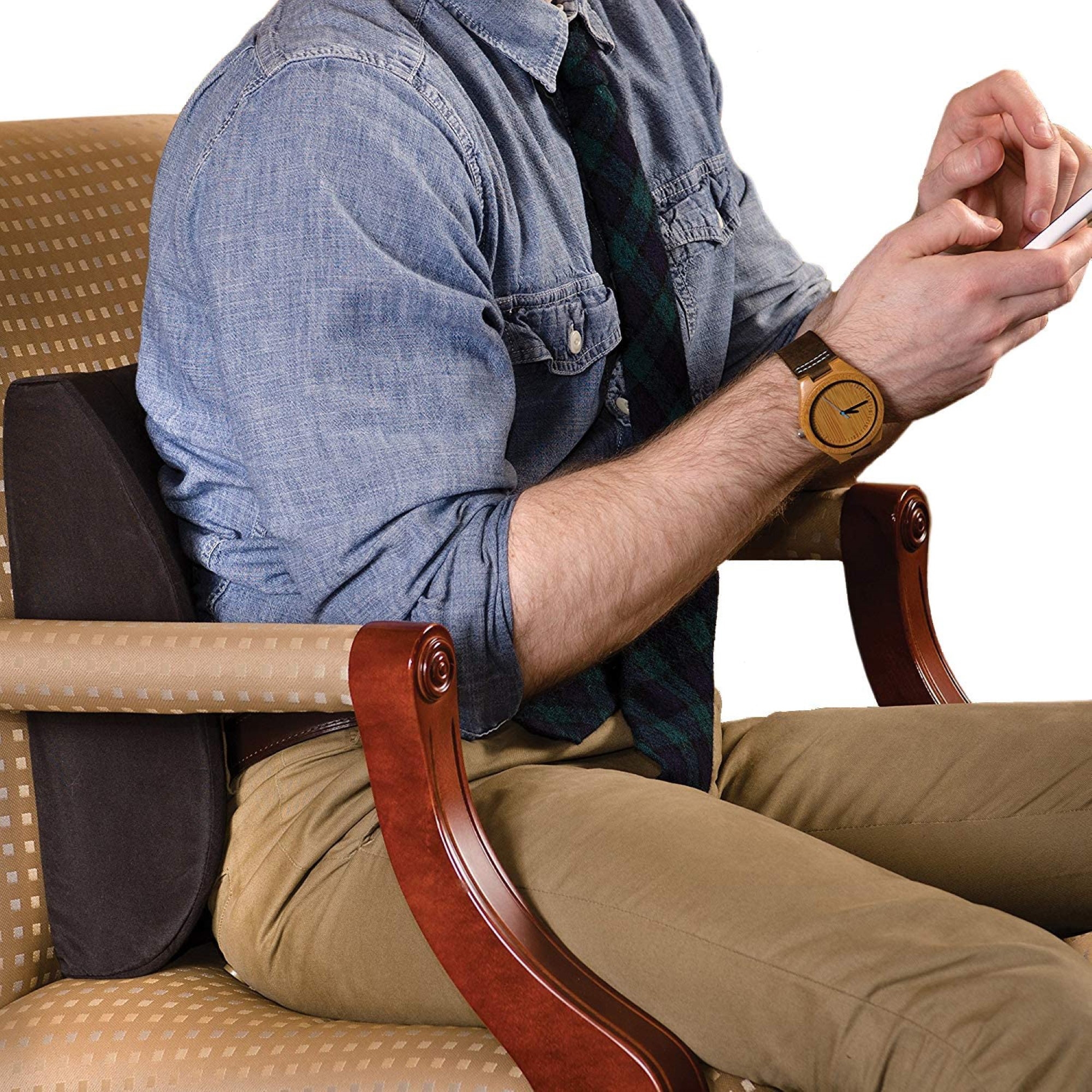 DMI® Lumbar Seat Cushion, Black, 14 x 13 x 3 in. - Image 7