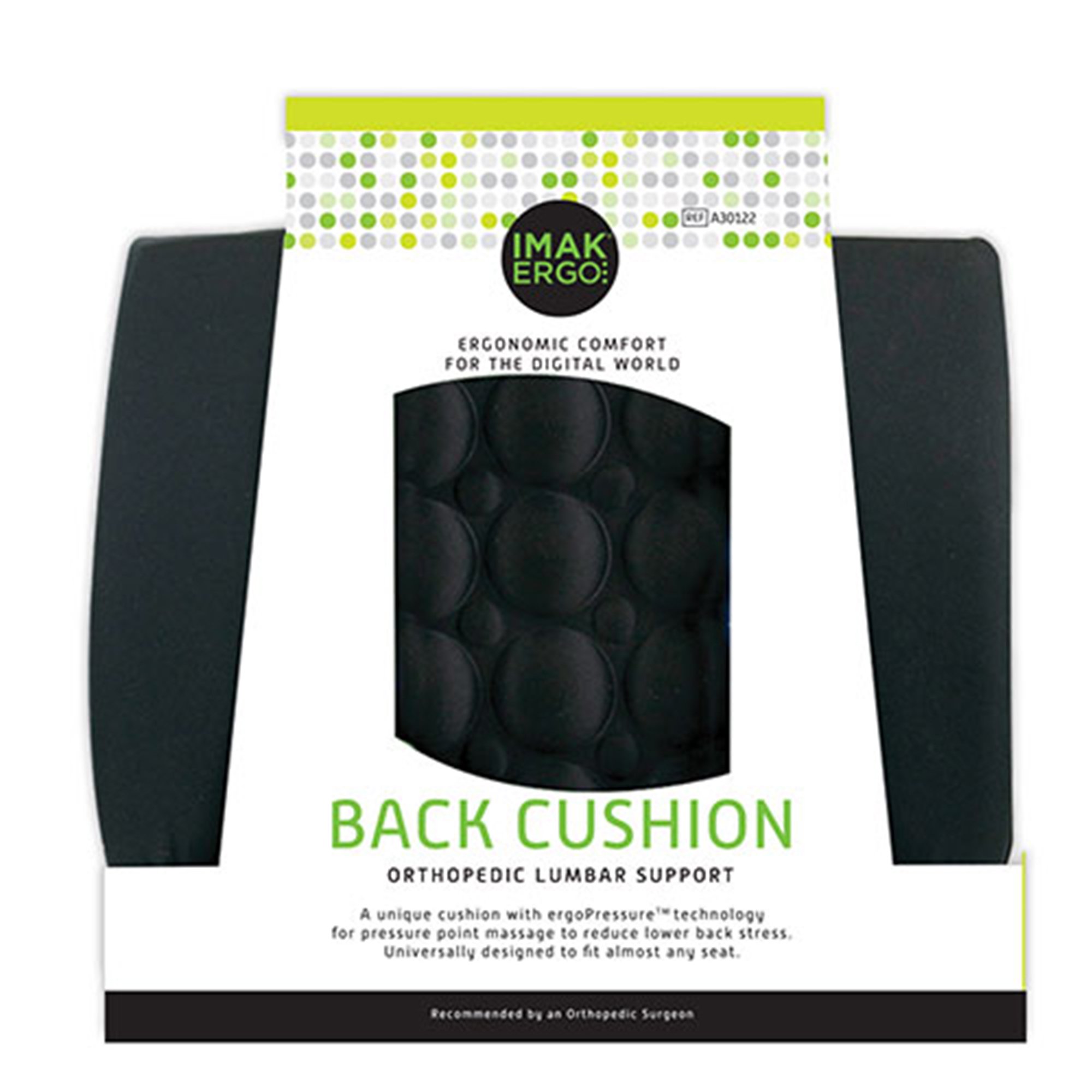IMAK® Foam Ergo Lumbar Cushion, 13.5 x 4 x 13.8 Inch