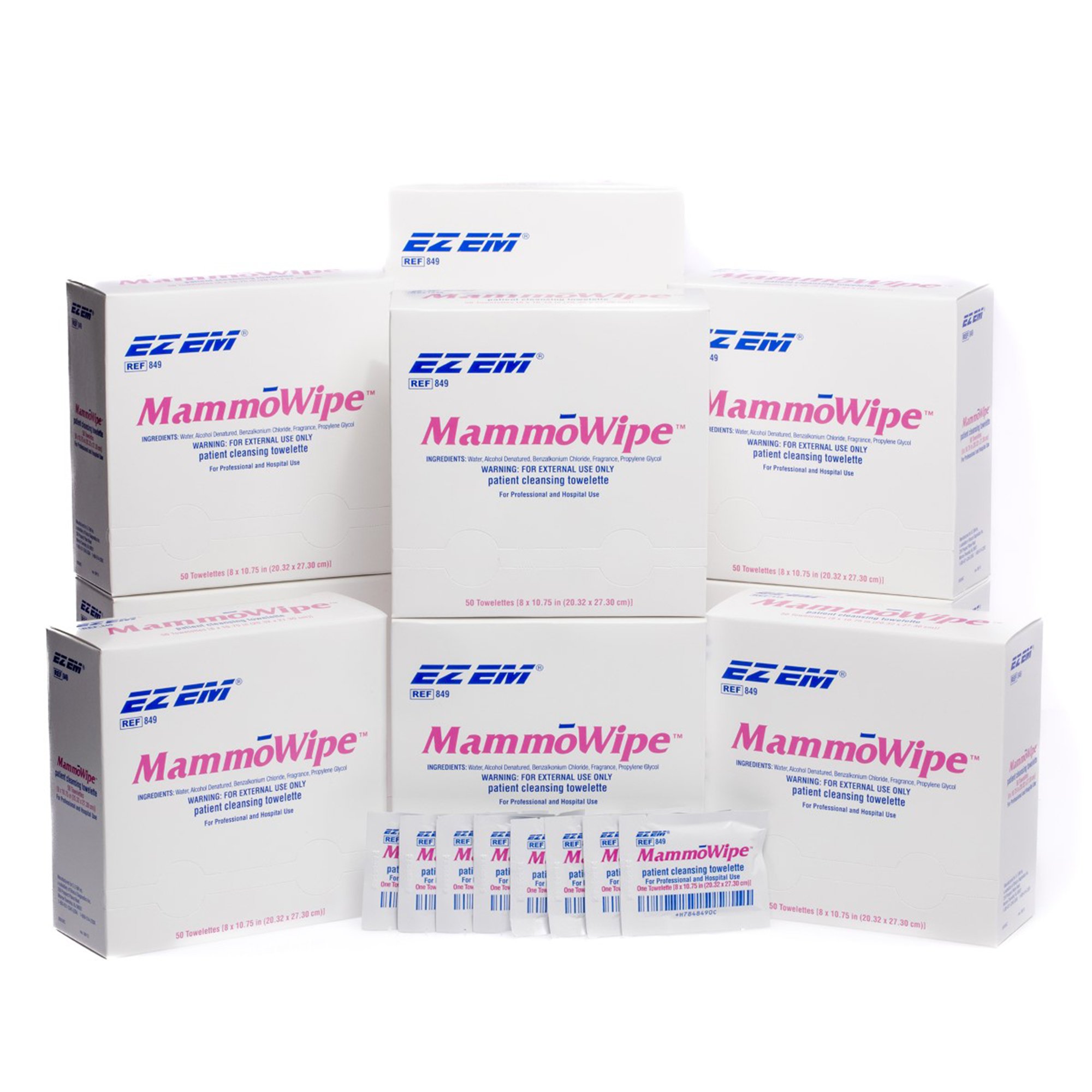 EZ EM Mammography Wipe, Scented, Benzalkonium Chloride, Ethyl Alcohol - Image 3