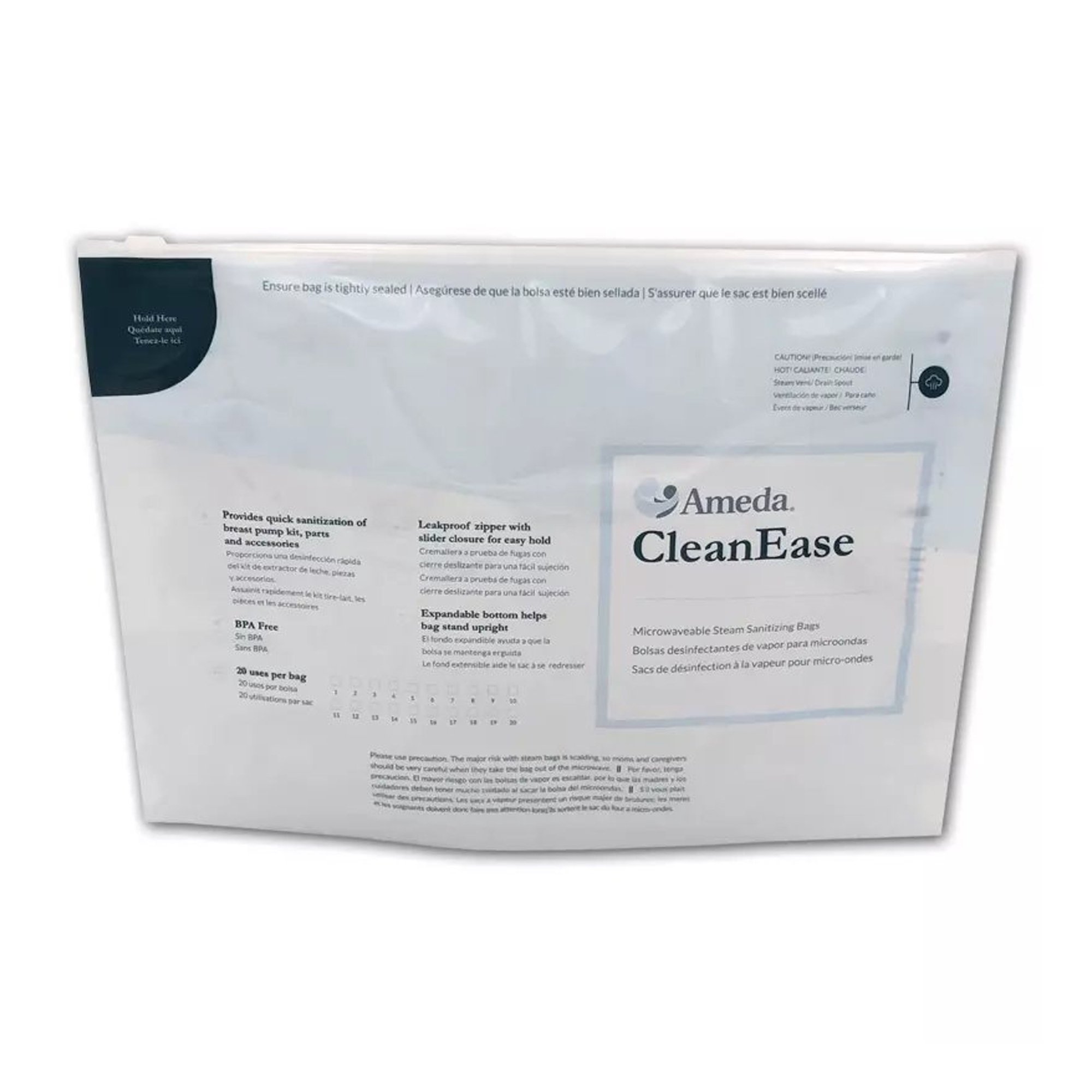 Ameda® CleanEase Microwaveable Steam Sanitizing Bags