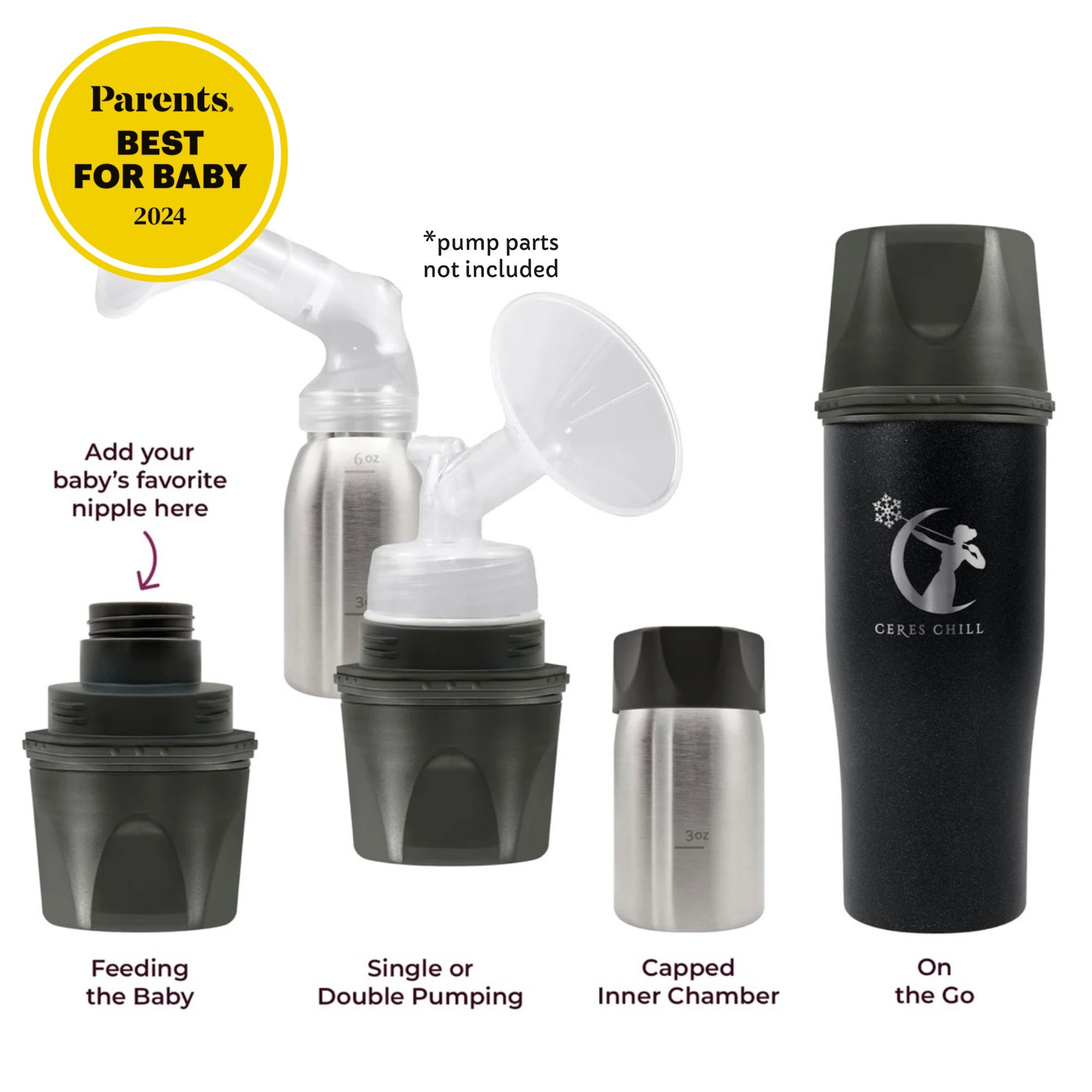 Ceres Chill Demigoddess Stainless Steel Mini Breast Milk Chiller Container - Image 2