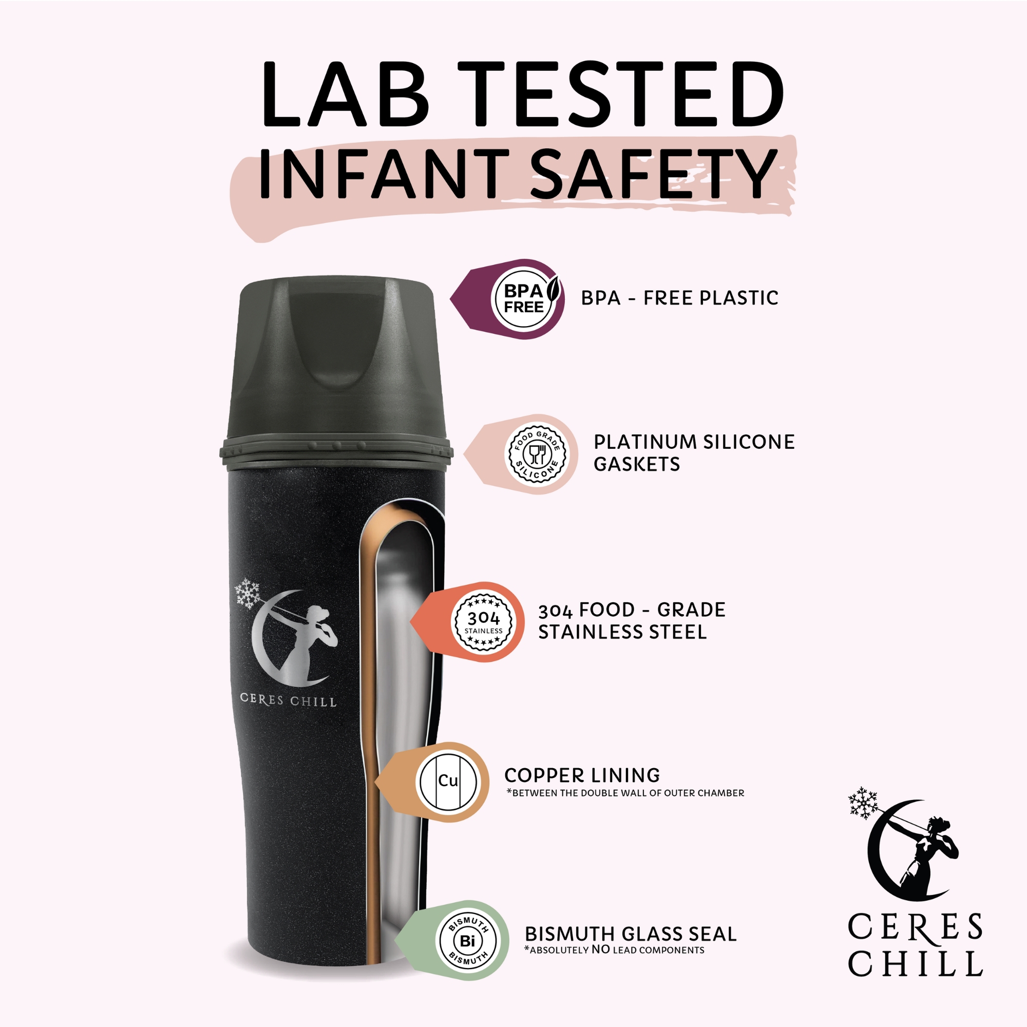 Ceres Chill Demigoddess Stainless Steel Mini Breast Milk Chiller Container - Image 3