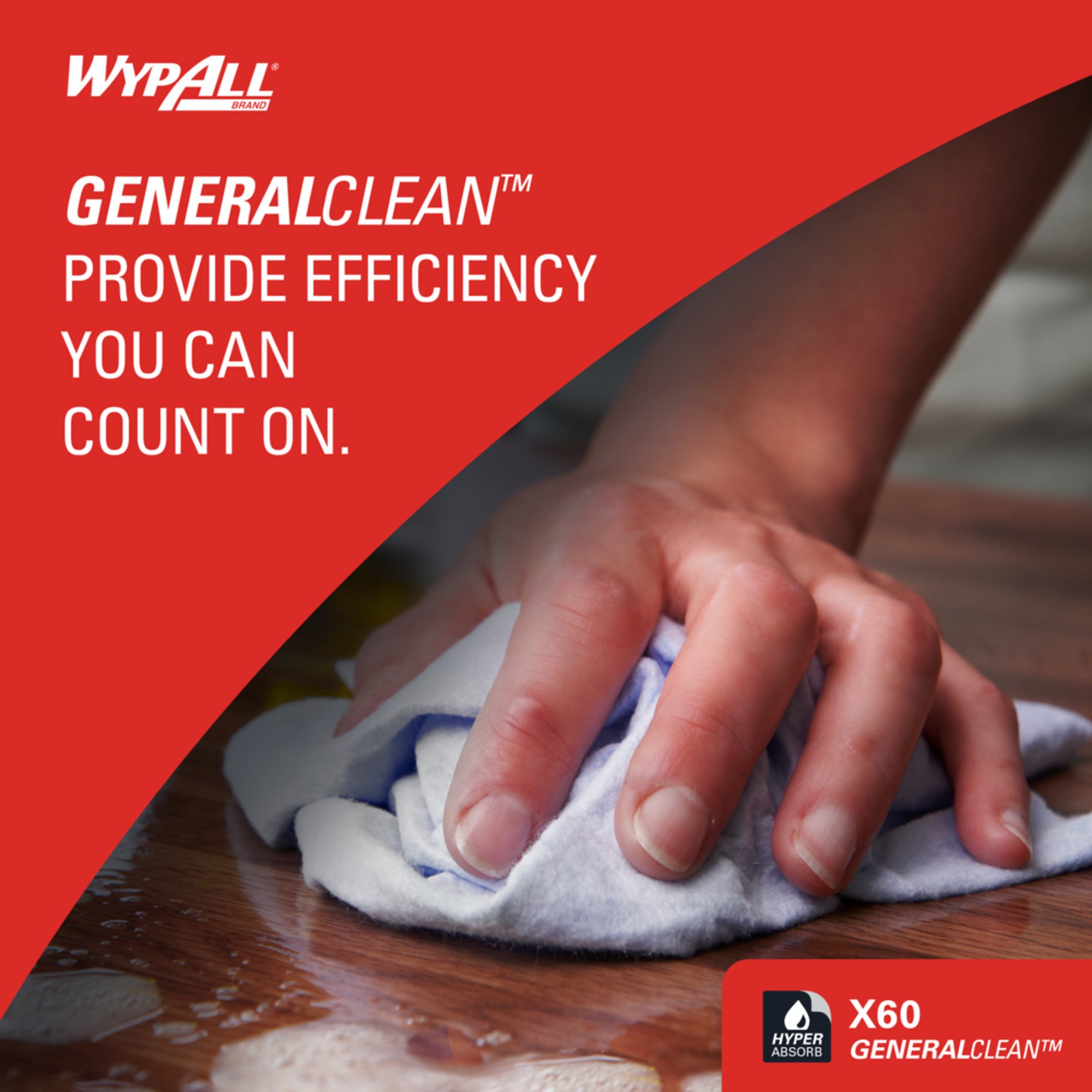 WypAll® GeneralClean™ X60 Multipurpose Task Wipe - Image 3