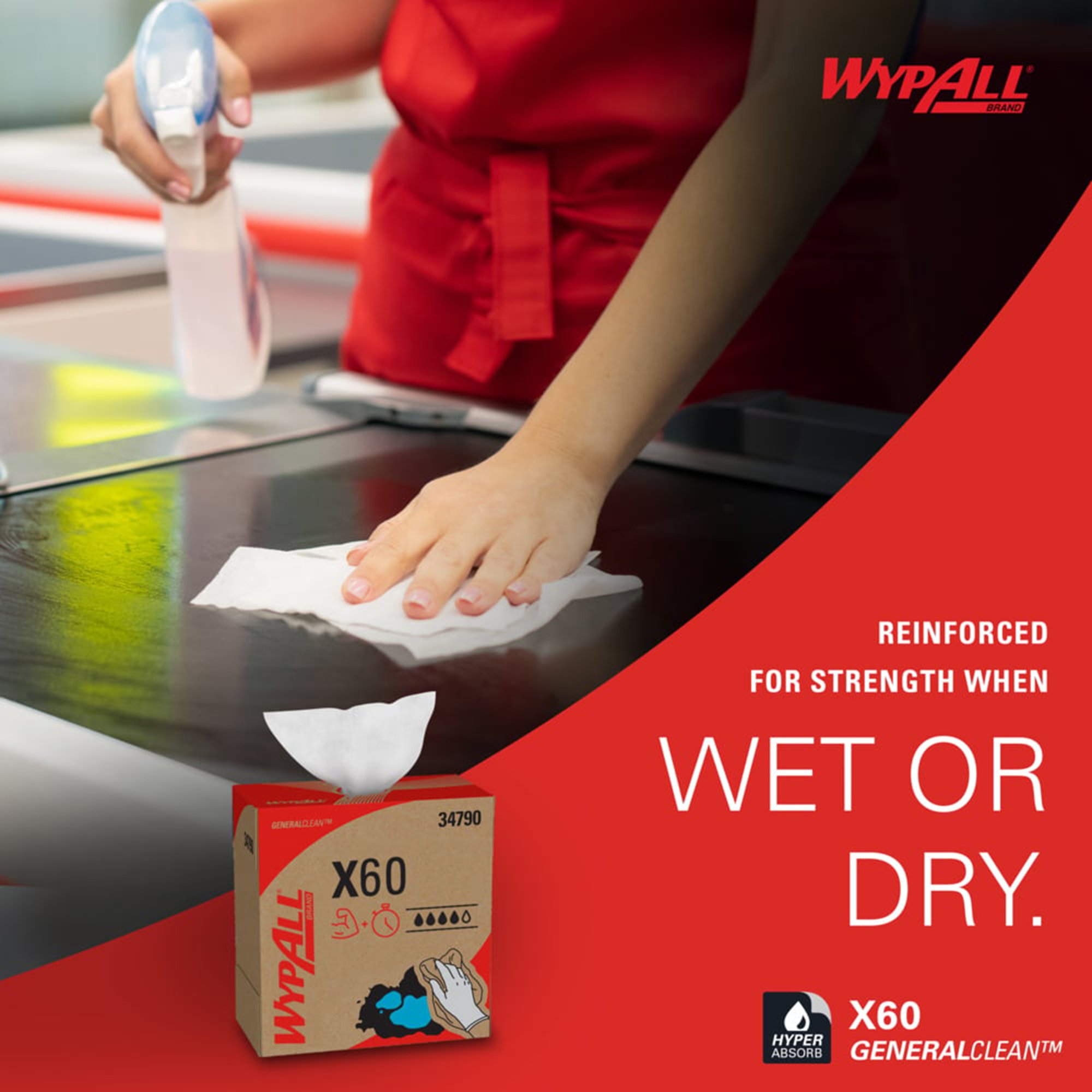 WypAll® GeneralClean™ X60 Multipurpose Task Wipe - Image 5