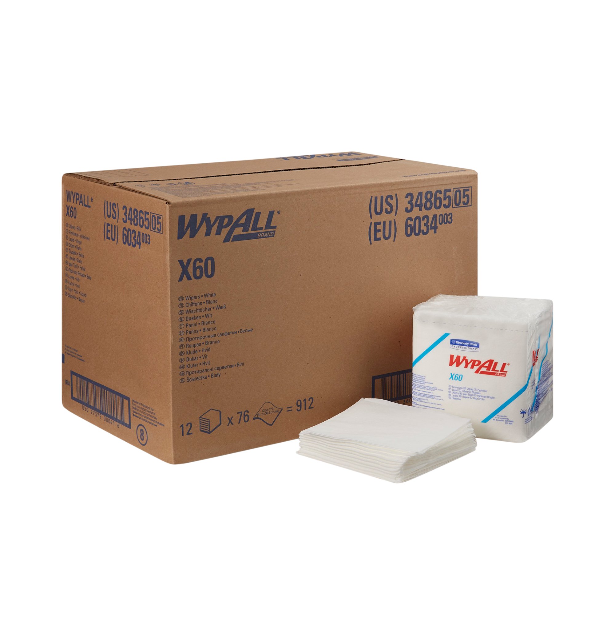 WypAll® X60 Task Wipe, Quarter Fold - Image 2