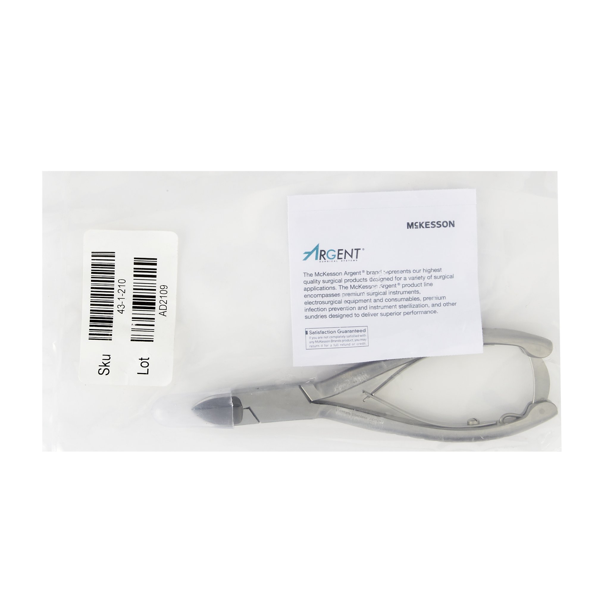 McKesson Argent™ Nail Nipper, Concave Jaws, 5½ Inches - Image 2