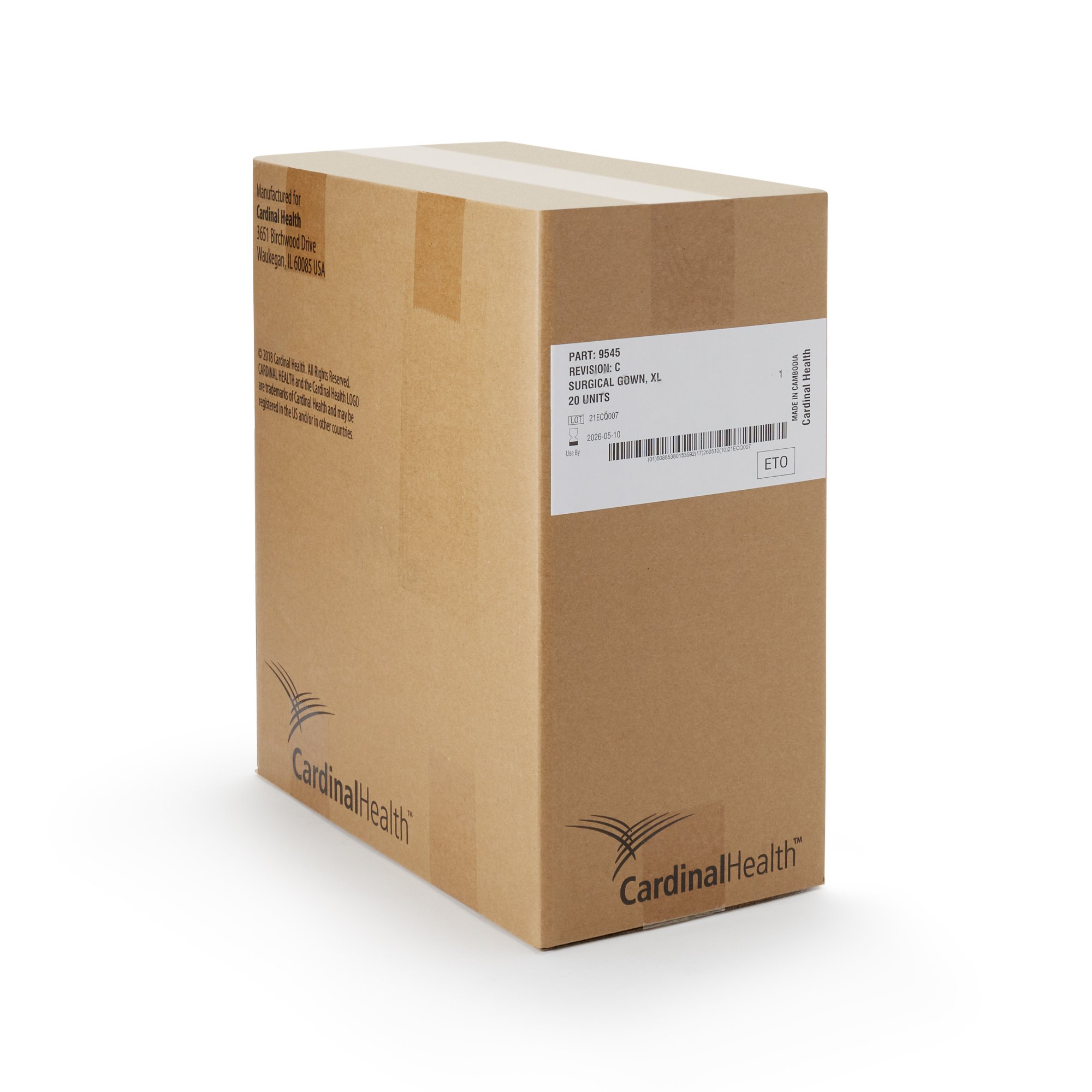 Cardinal Health™ Nonreinforced Surgical Gown, 3-Layer Microfiber, Extra Large - Image 6