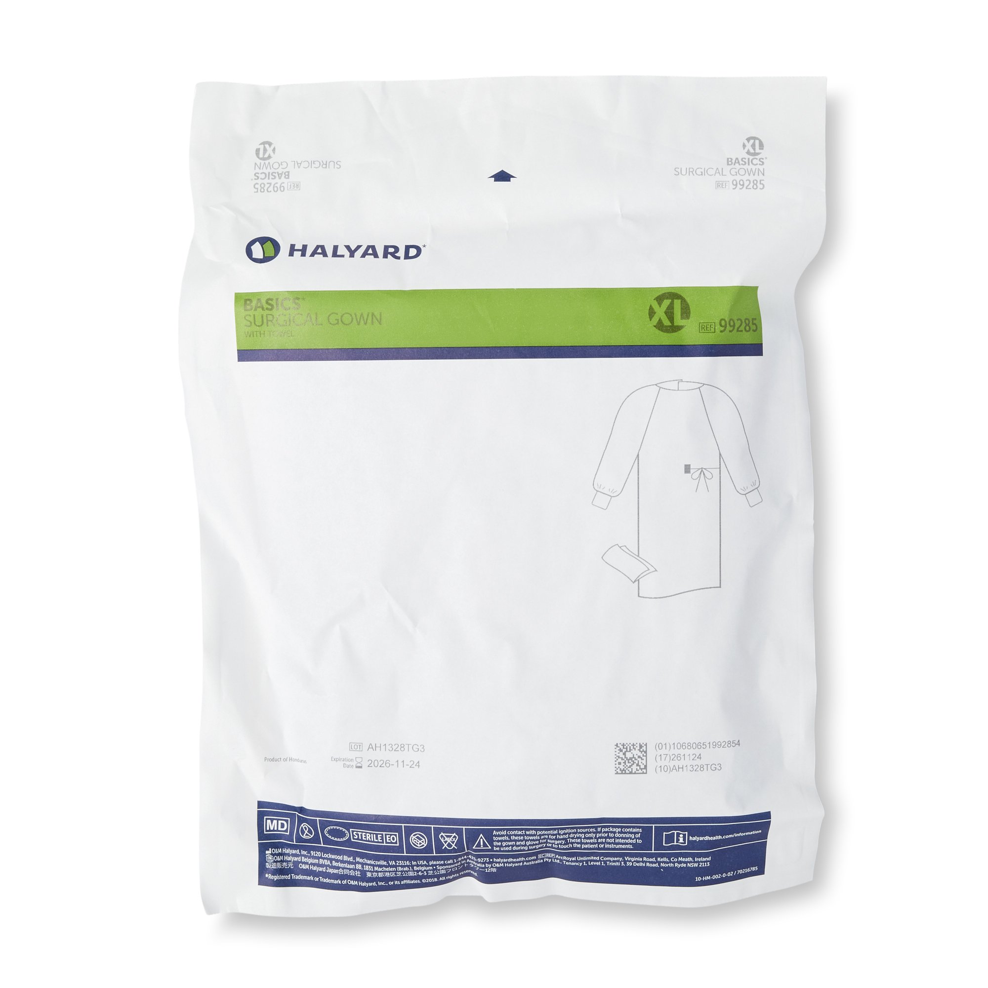 Halyard Basics Nonreinforced Surgical Gown with Towel - Image 3