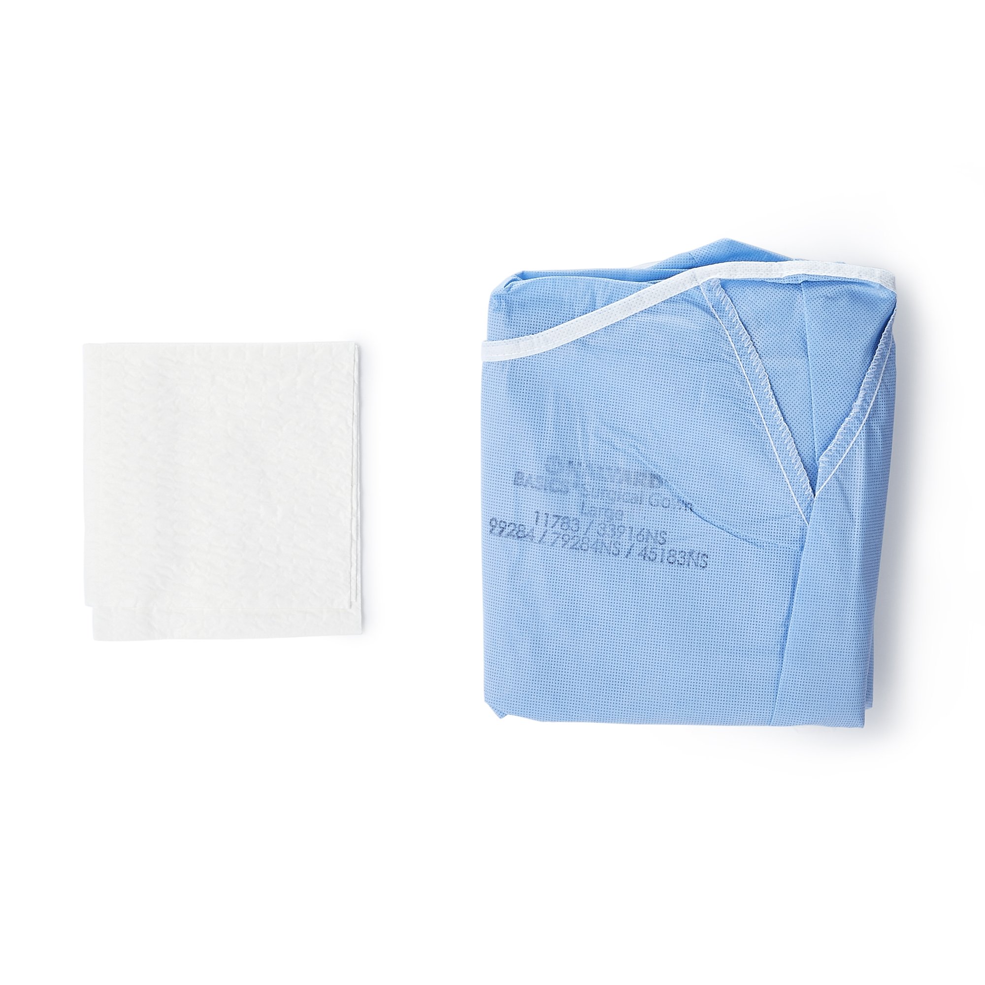 Halyard Basics Nonreinforced Surgical Gown with Towel, Large, Blue - Image 4
