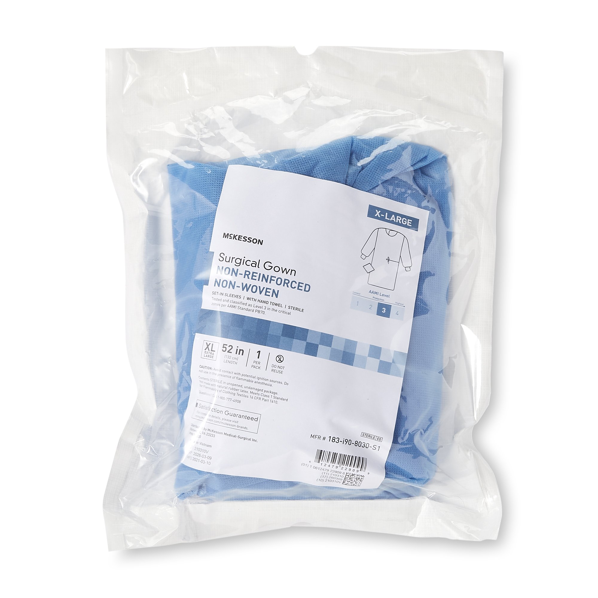 McKesson Nonreinforced Surgical Gown with Towel, Extra Large - Image 4