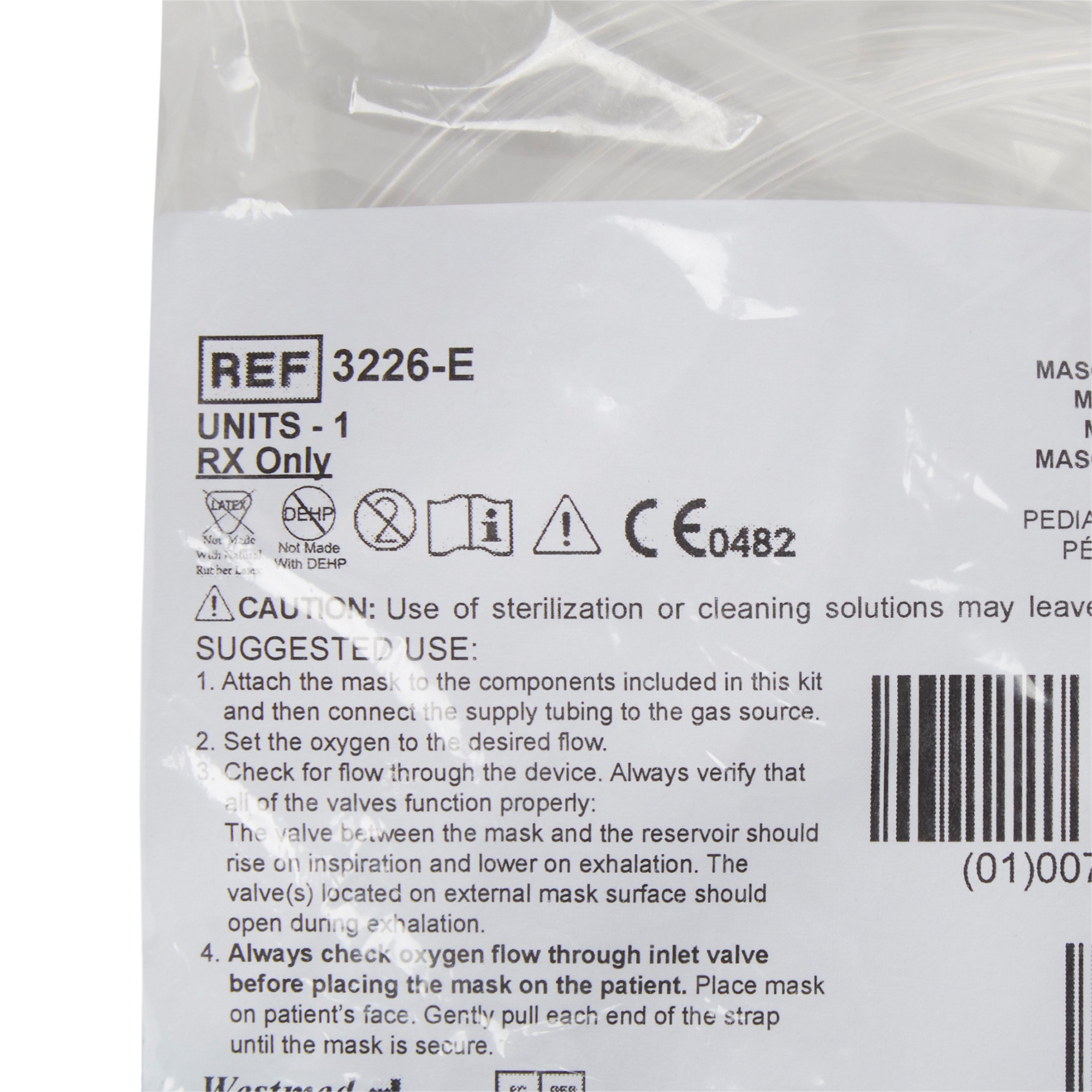 McKesson Nonrebreather Oxygen Mask, Pediatric - Image 3