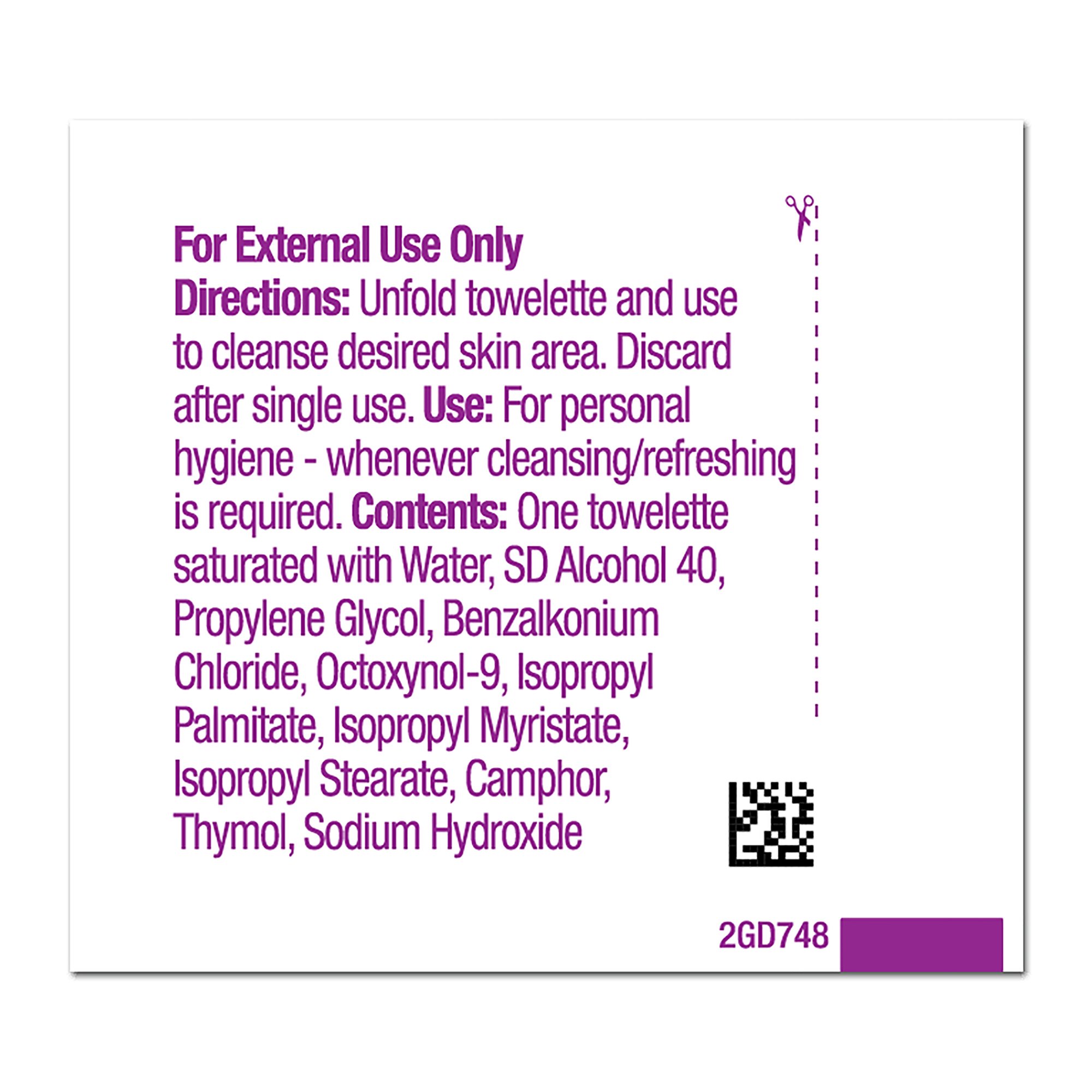 Hygea® Scented Obstetrical Towelette, Individual Pack - Image 2