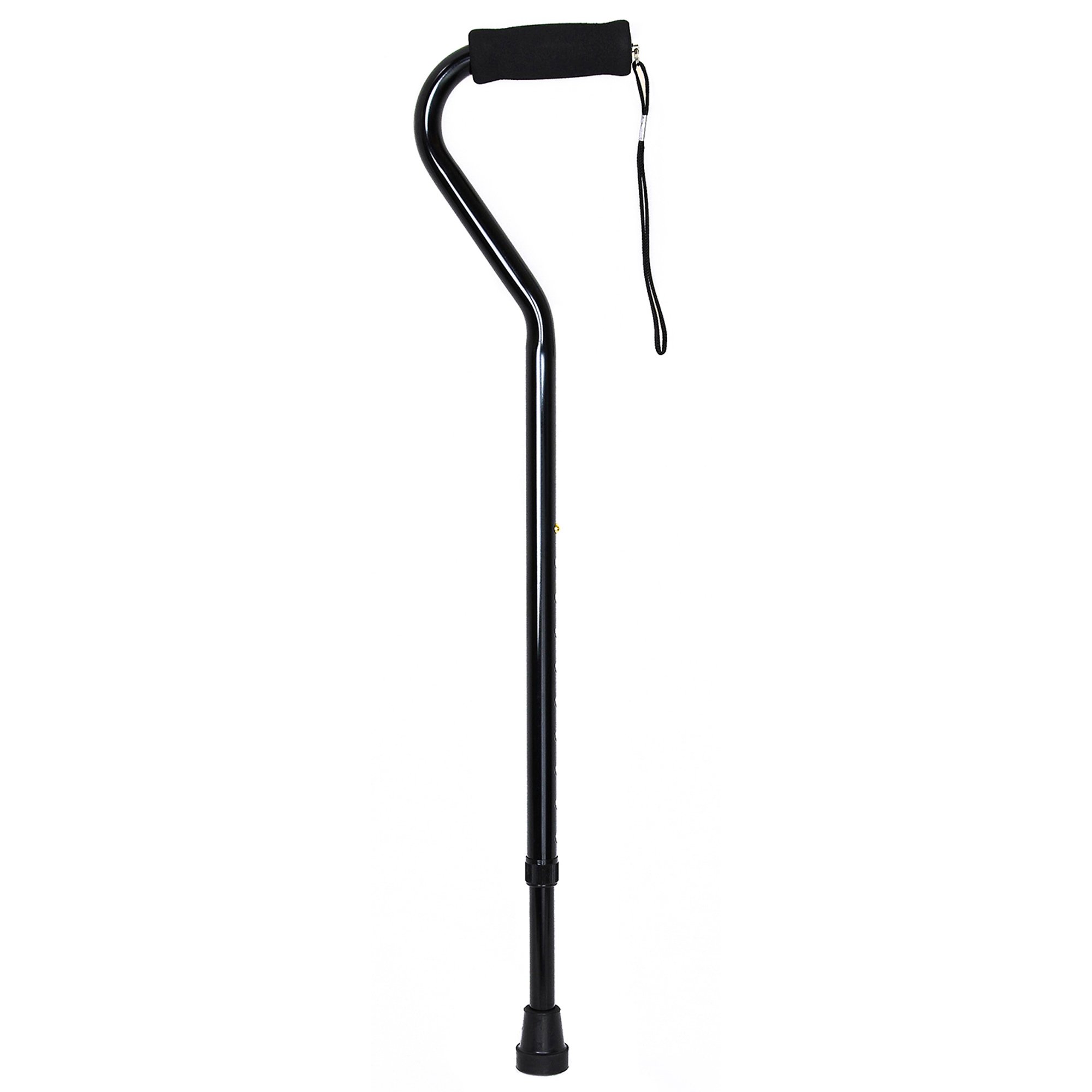 McKesson Black Aluminum Offset Cane, 30 - 39 Inch Height