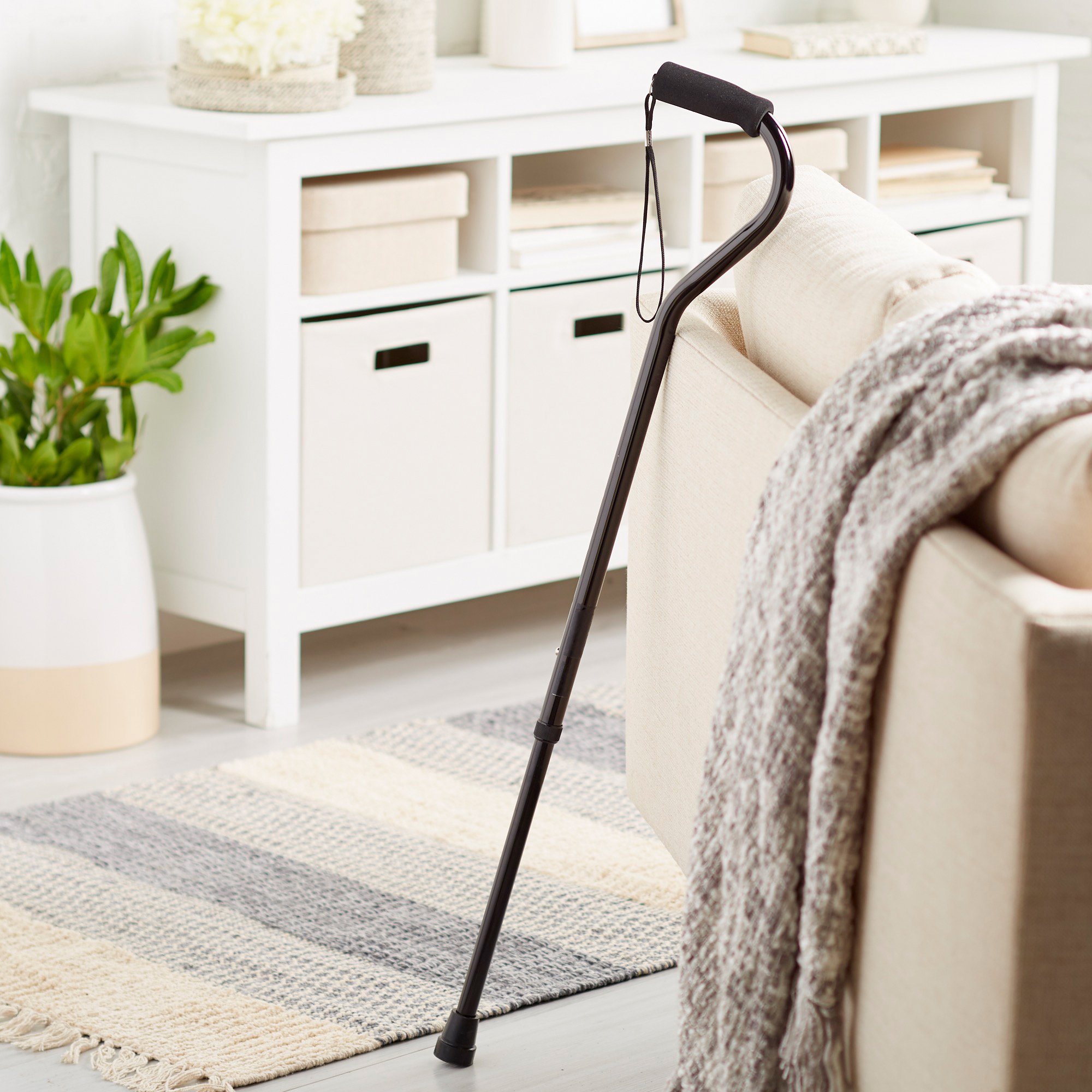 McKesson Black Aluminum Offset Cane, 30 - 39 Inch Height - Image 5