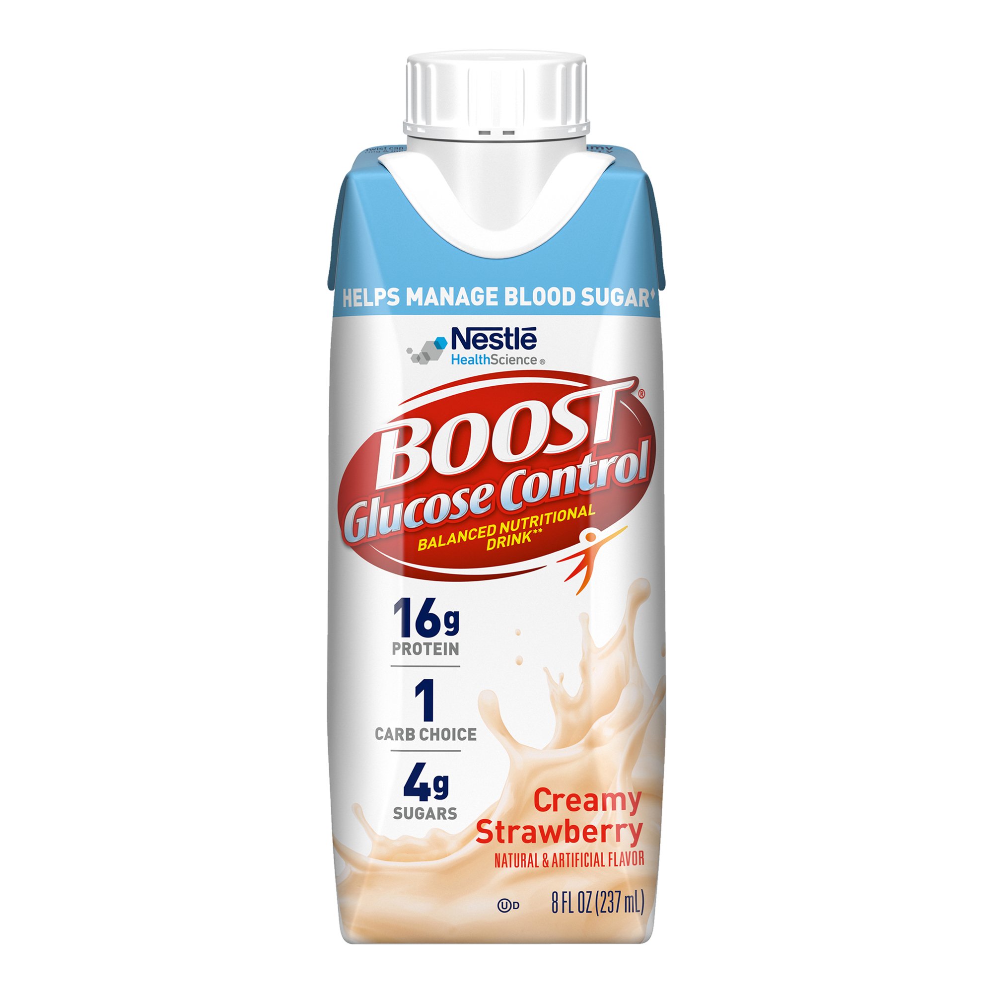 Boost® Glucose Control Strawberry Balanced Nutritional Drink, 8-ounce carton - Image 2